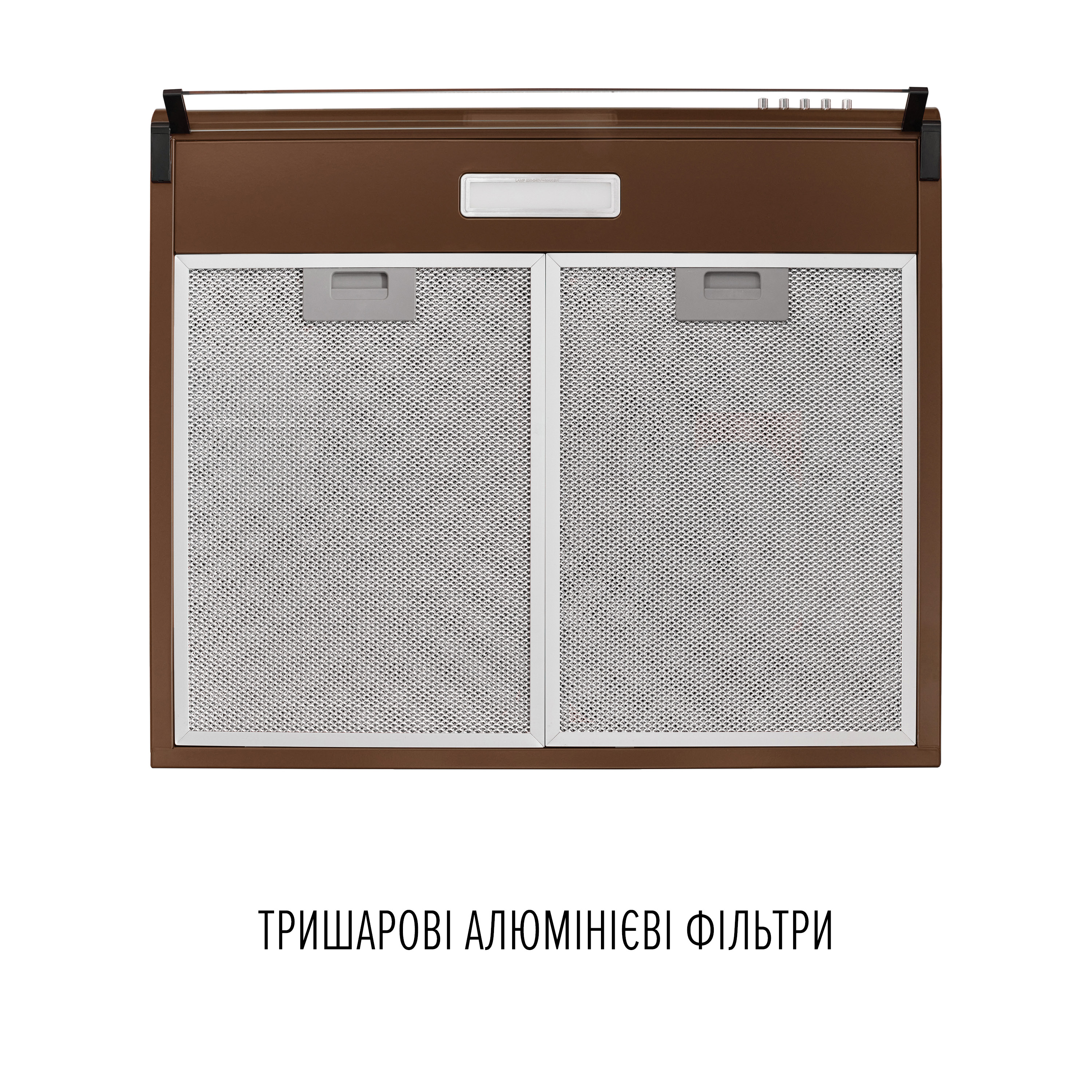Вытяжка плоская Perfelli PL 6144 Dark BR LED - зображення 7