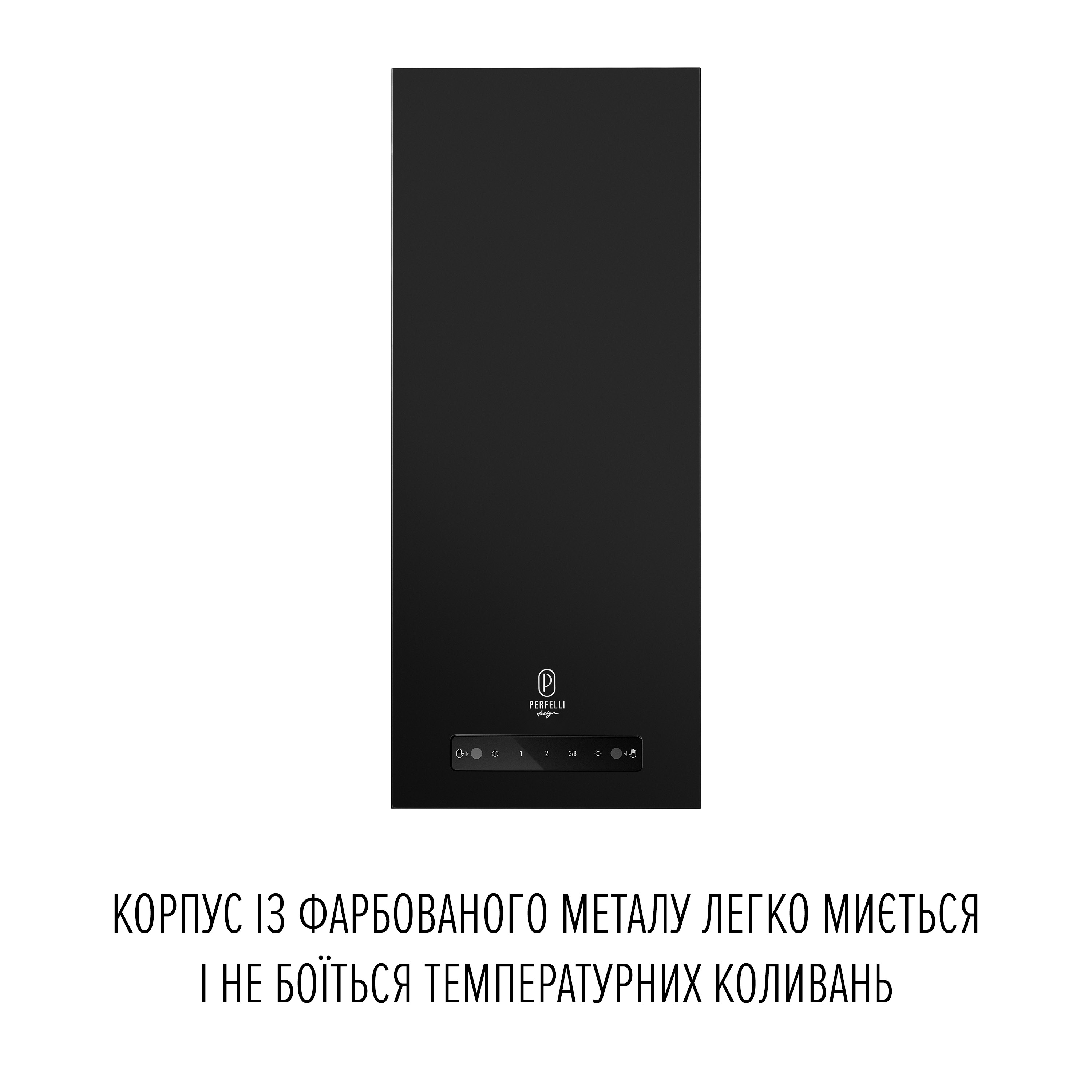 PERFELLI DESIGN 5905563501832 - зображення 3 Витяжка пристінна PERFELLI DESIGN QUADRO 36 NERO SILENZIO - зображення 3