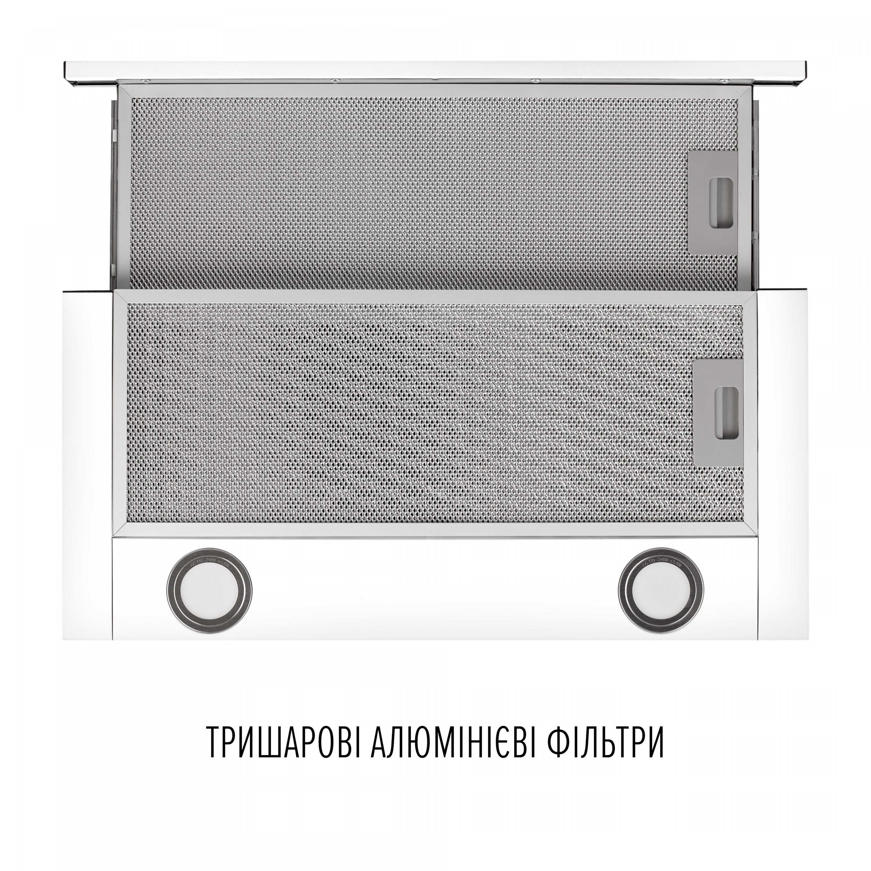 Витяжка телескопічна Perfelli TL 6622 WH 1000 LED - зображення 7