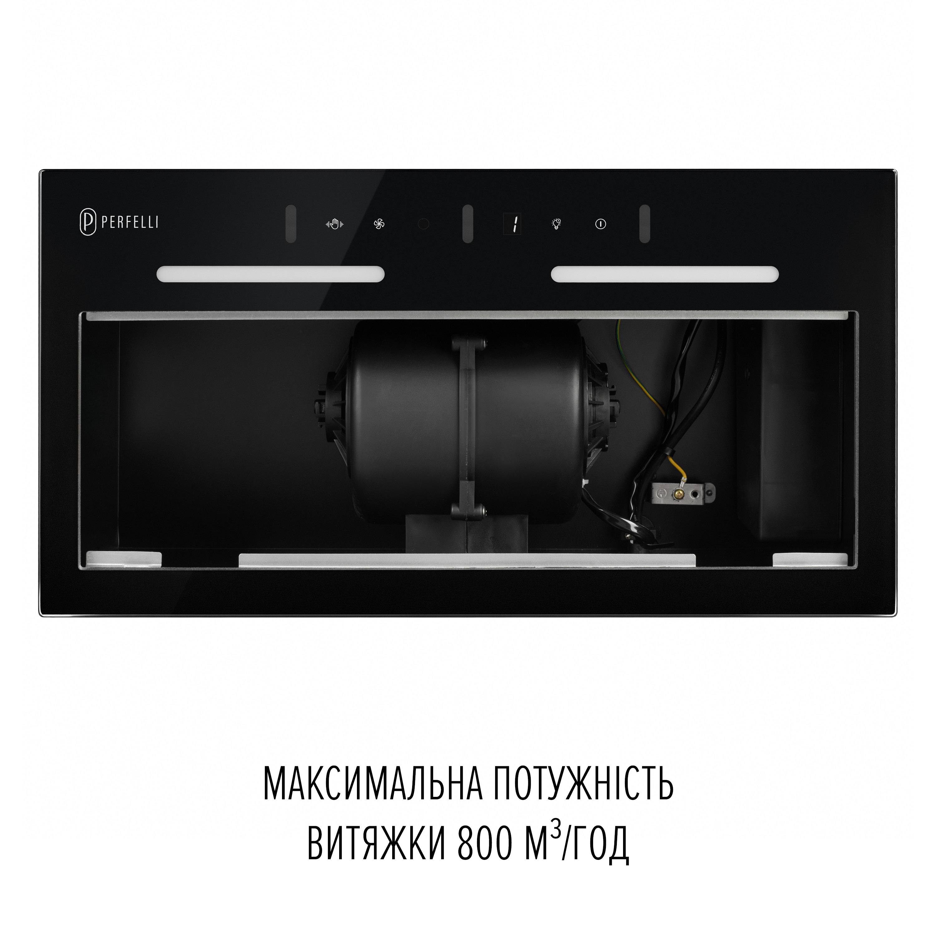 Perfelli 5905563501986 - зображення 10 Витяжка повновбудована PERFELLI VIOLA 5JWRB NERO - зображення 10