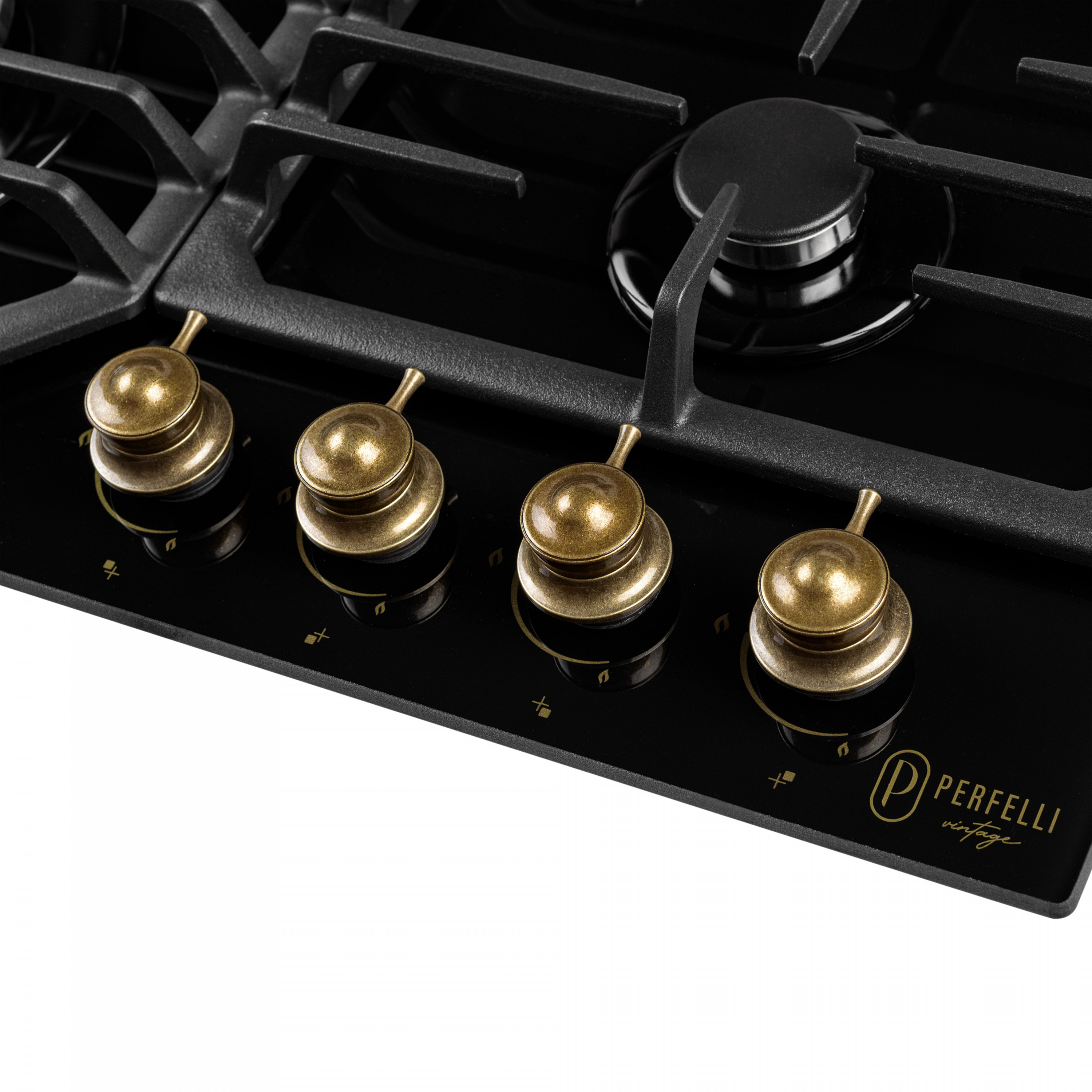 Поверхность газовая на стекле PERFELLI VINTAGE GW69C NERO - зображення 4