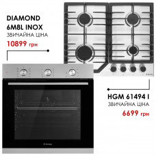 Комплект техники Perfelli: Духовка DIAMOND 6M8L INOX + Поверхня HGM 61494 I