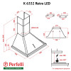 Витяжка купольна Perfelli K 6332 IV Retro LED - зображення 16