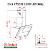 Витяжка декоративна похила Perfelli DNS 9753 B 1100 WH/BL LED Strip - зображення 8