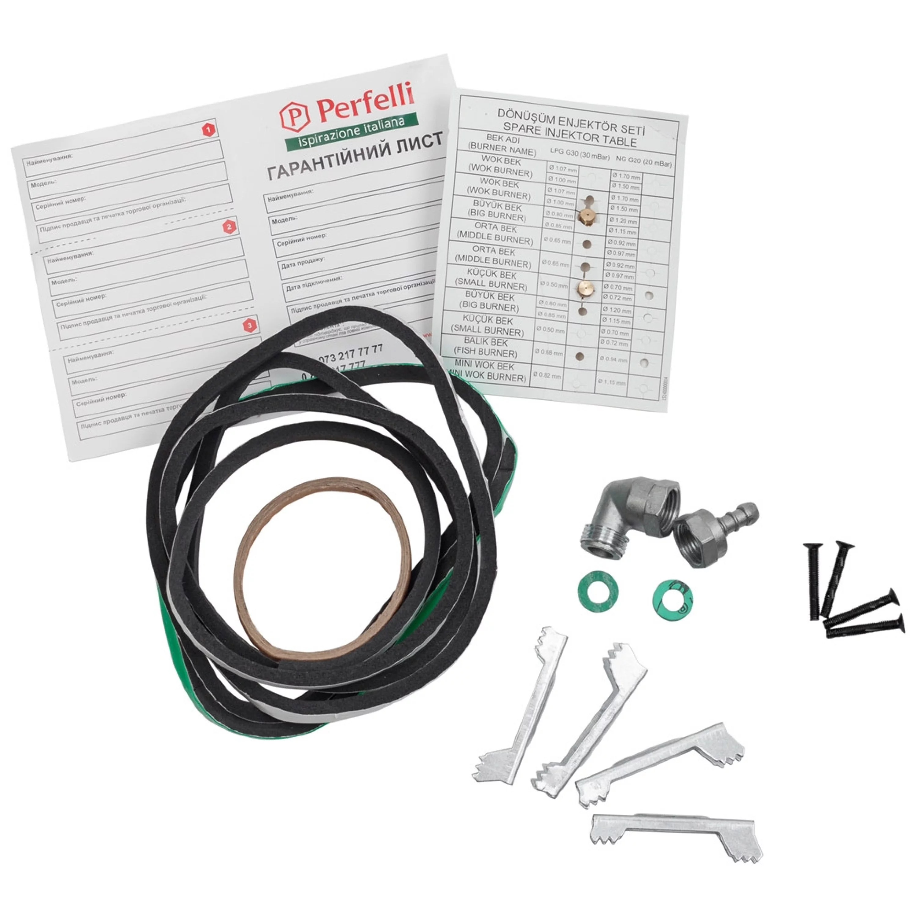Поверхность газовая Domino на стекле Perfelli HGG 31424 BL - зображення 9