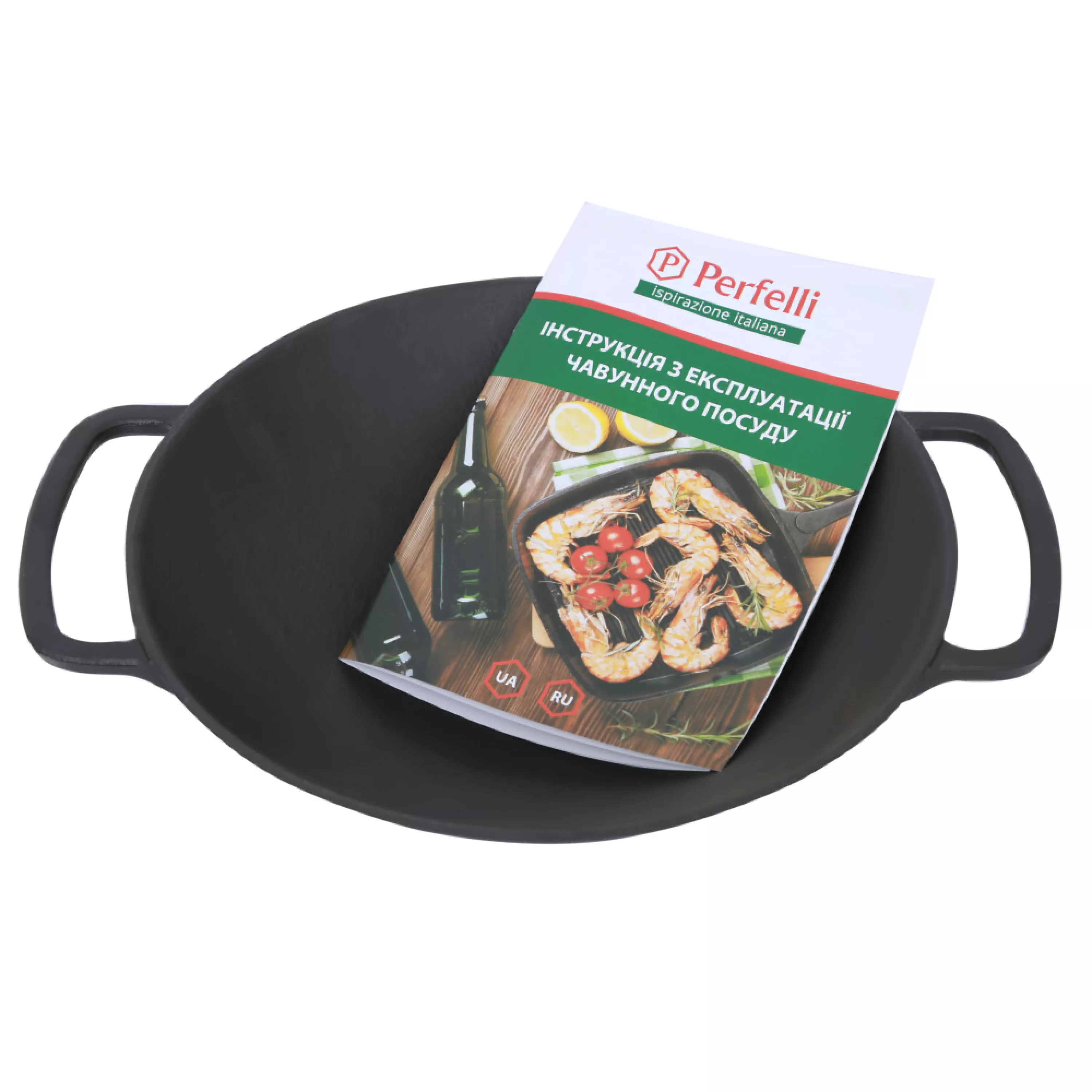 Perfelli 5902767152792 - зображення 5 Чавунна сковорода гриль WOK Perfelli 5655 28 см - зображення 5