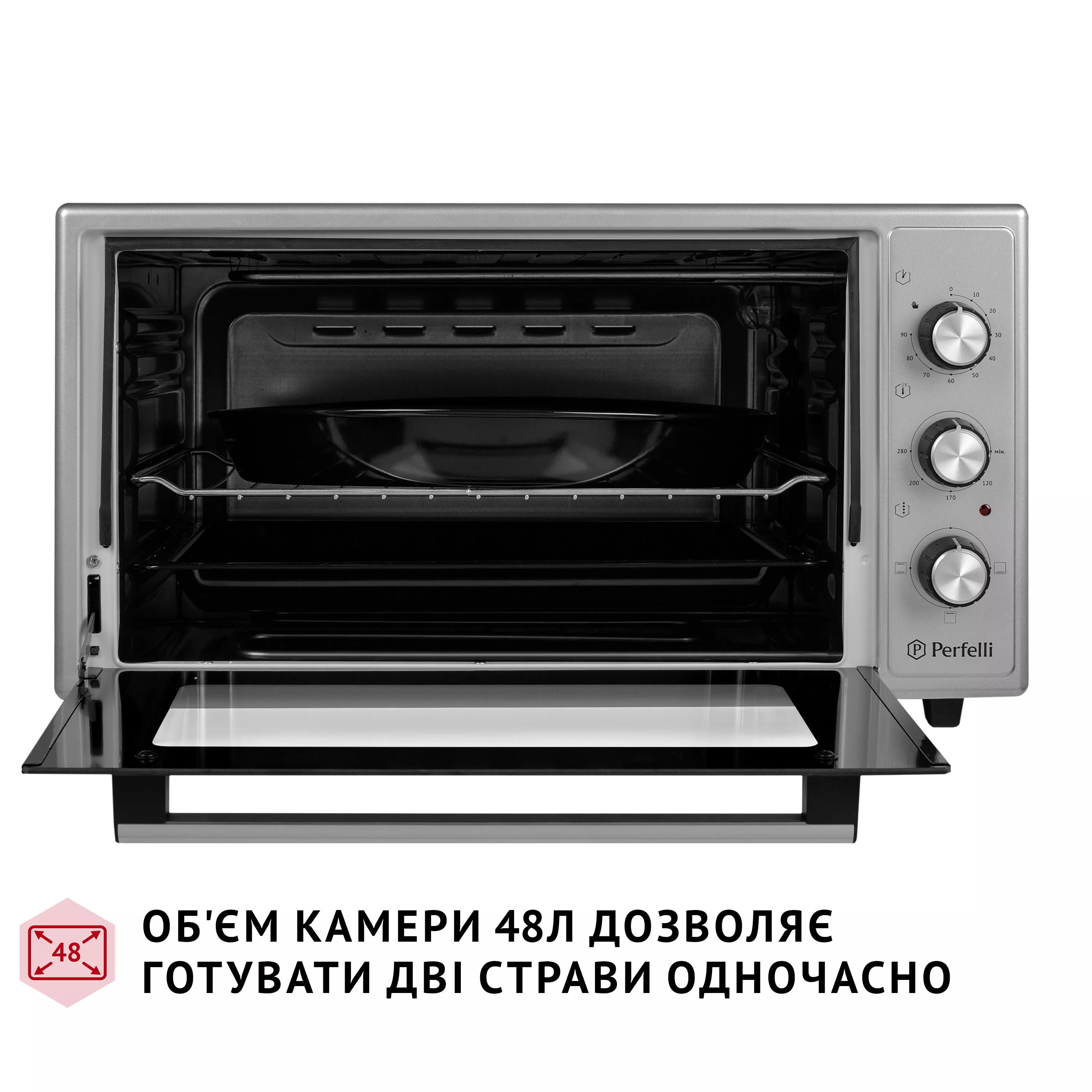Электрическая печь Perfelli CLASSIC 48 GREY - зображення 6
