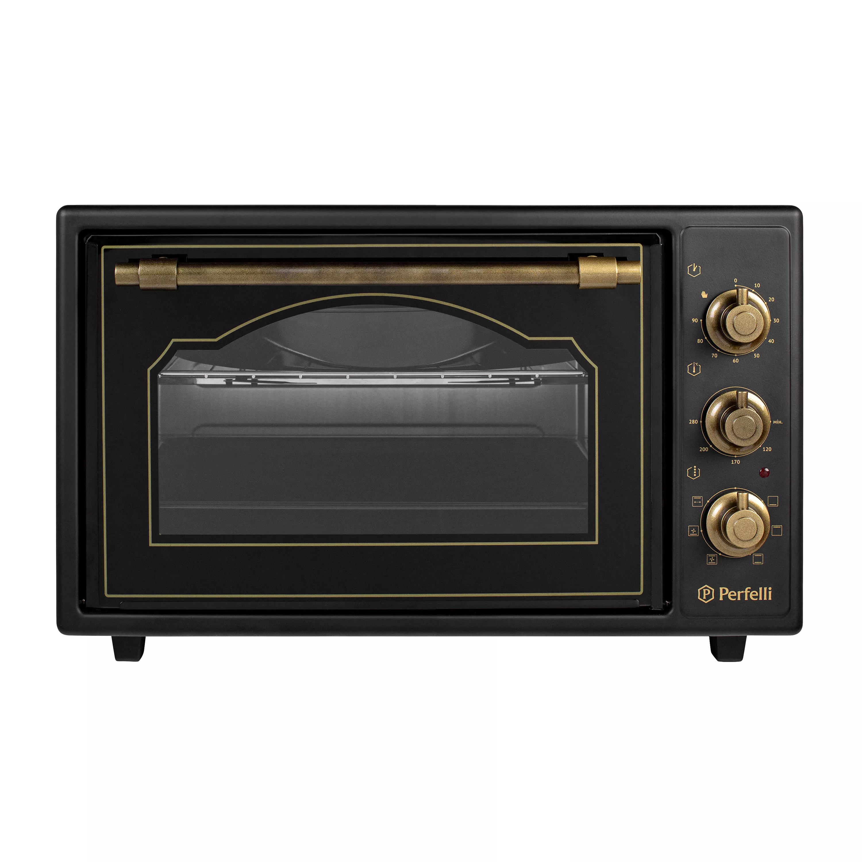 ➤Купити настільну електричну піч Perfelli LAGGIO 37 BLACK RETRO в