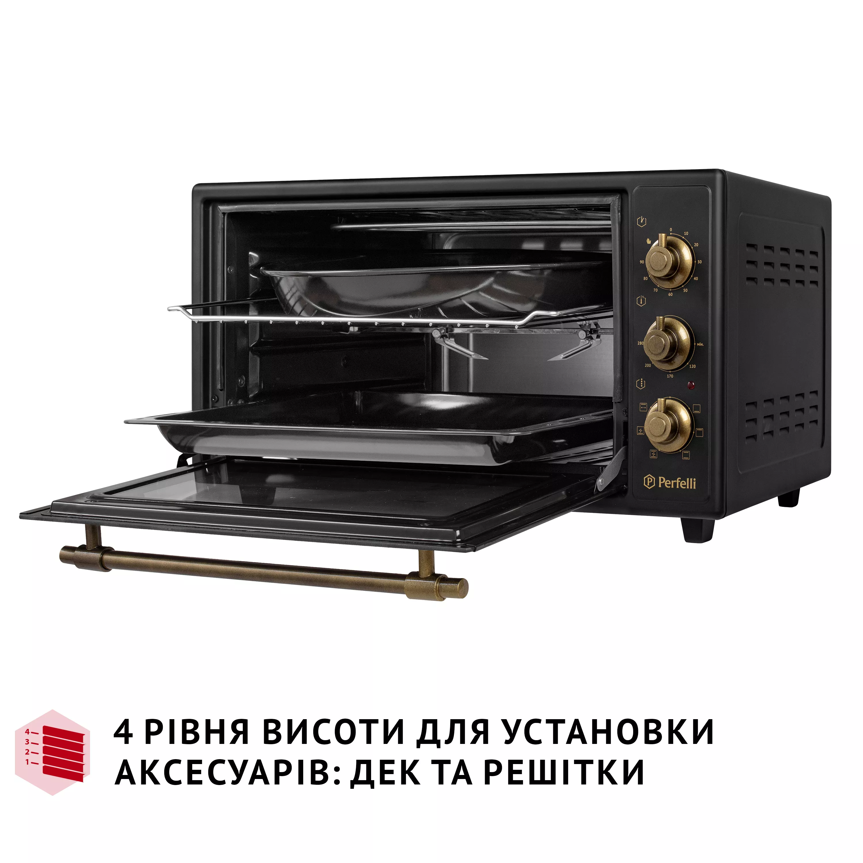 Електрична піч Perfelli LAGGIO 48 BLACK RETRO - зображення 11