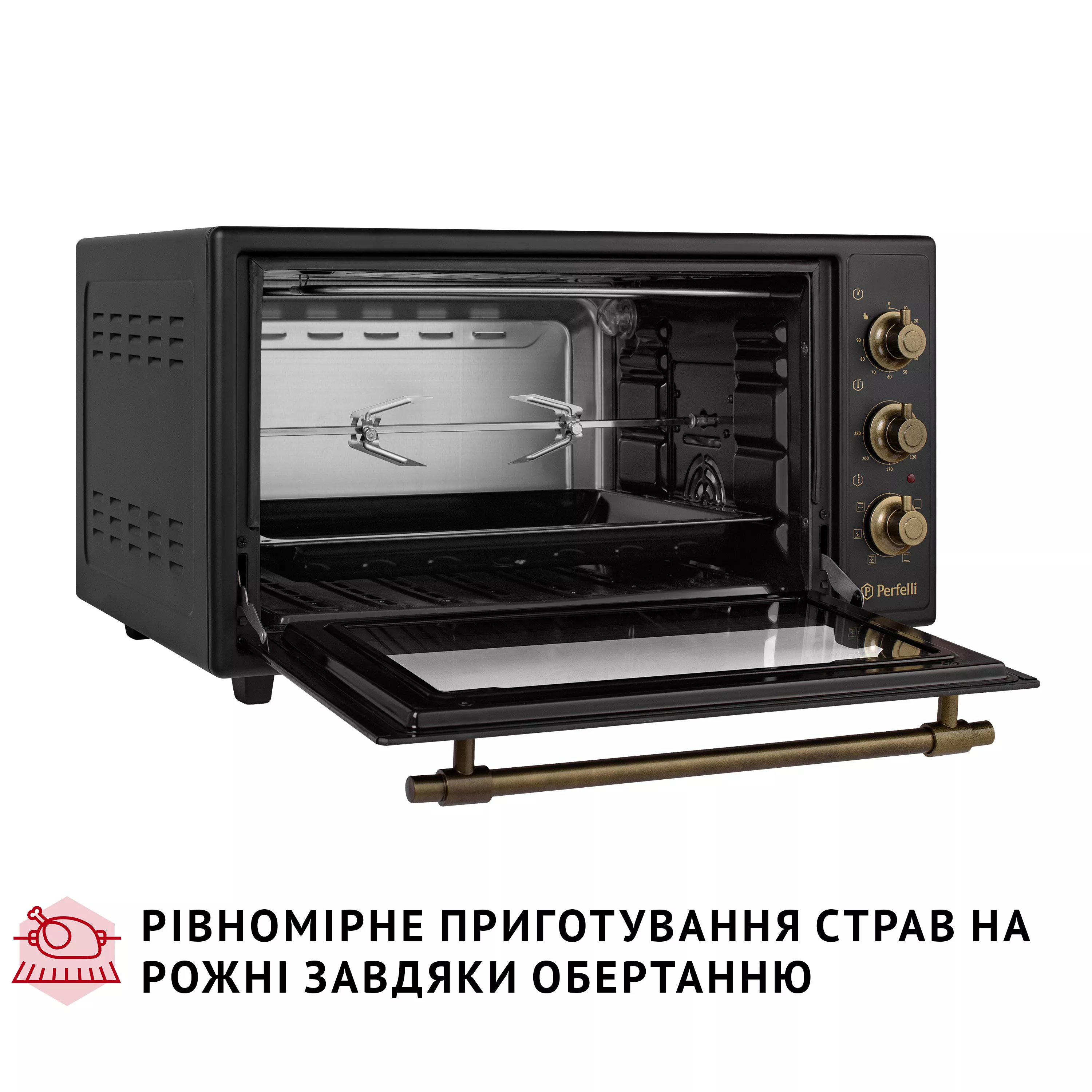 Електрична піч Perfelli LAGGIO 48 BLACK RETRO - зображення 14