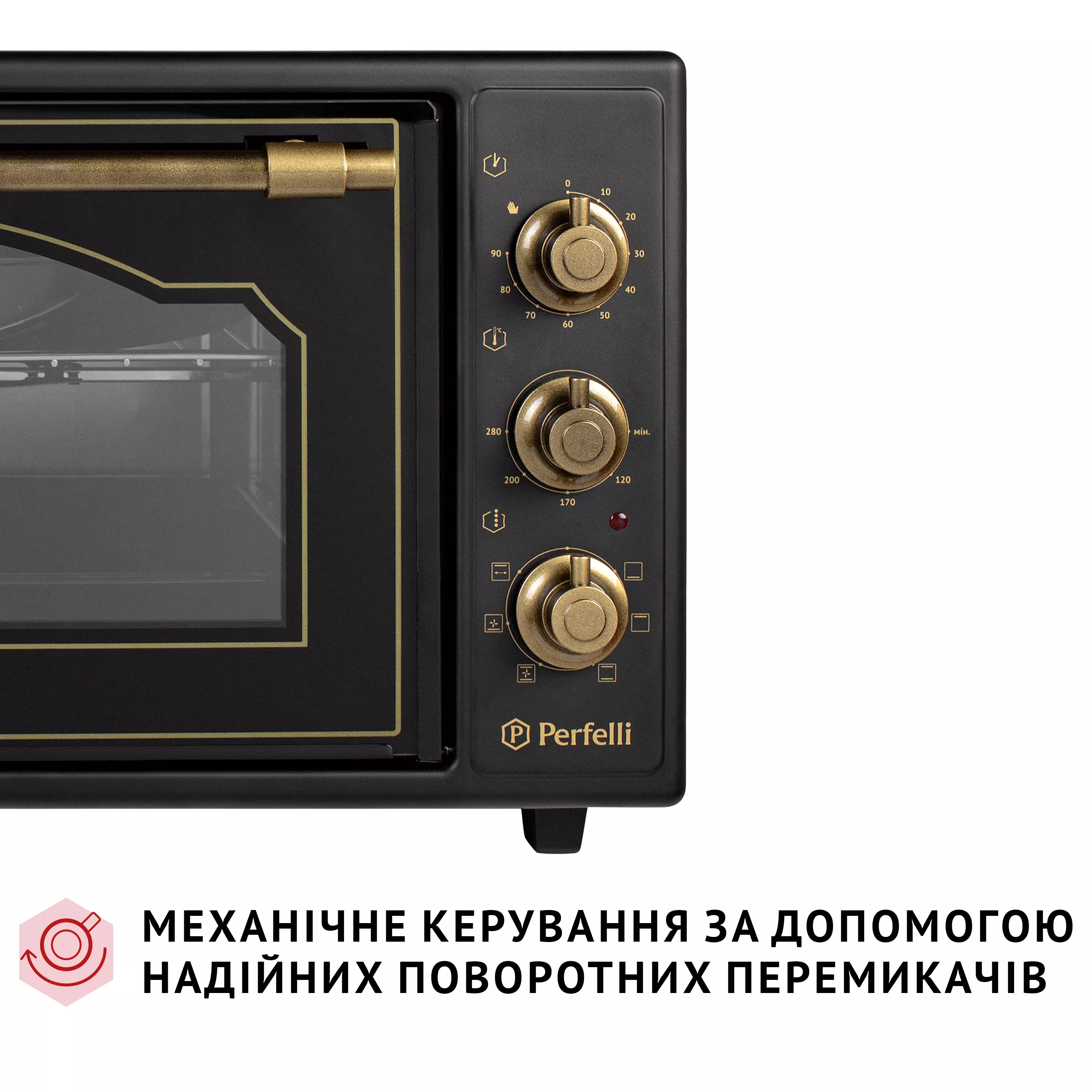 Електрична піч Perfelli LAGGIO 48 BLACK RETRO - зображення 8