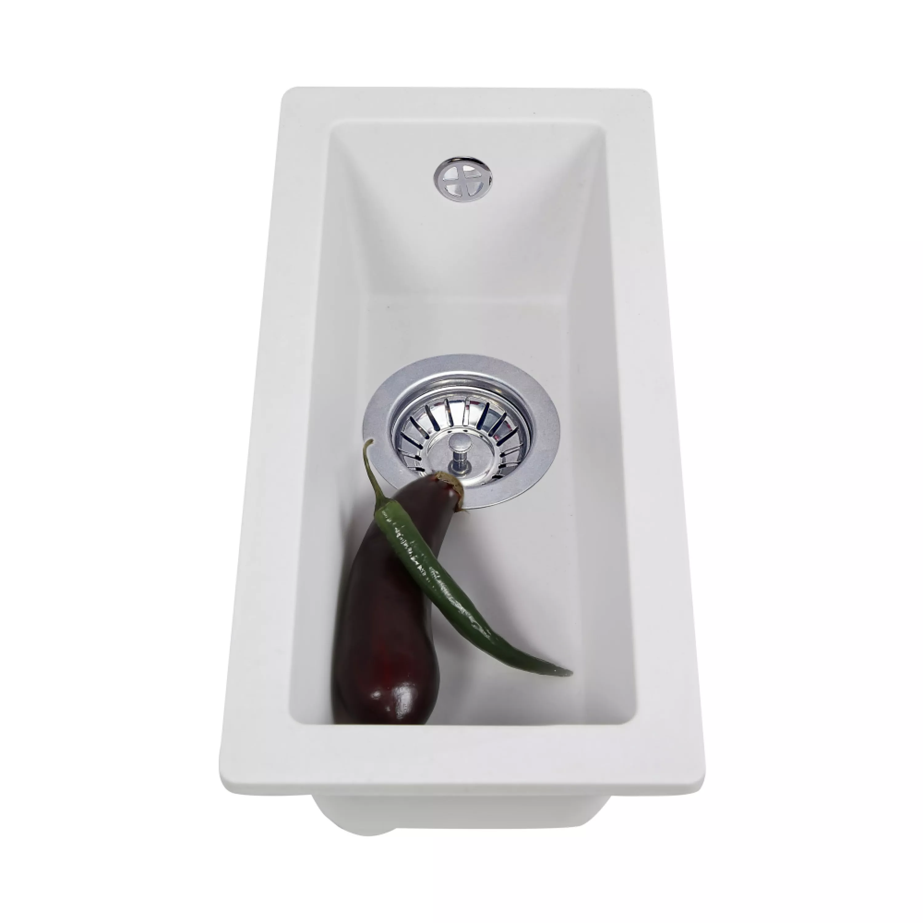Perfelli 5902767151351 - зображення 3 Мийка кухонна гранітна Perfelli ESTO PGE 10-22 WHITE - зображення 3