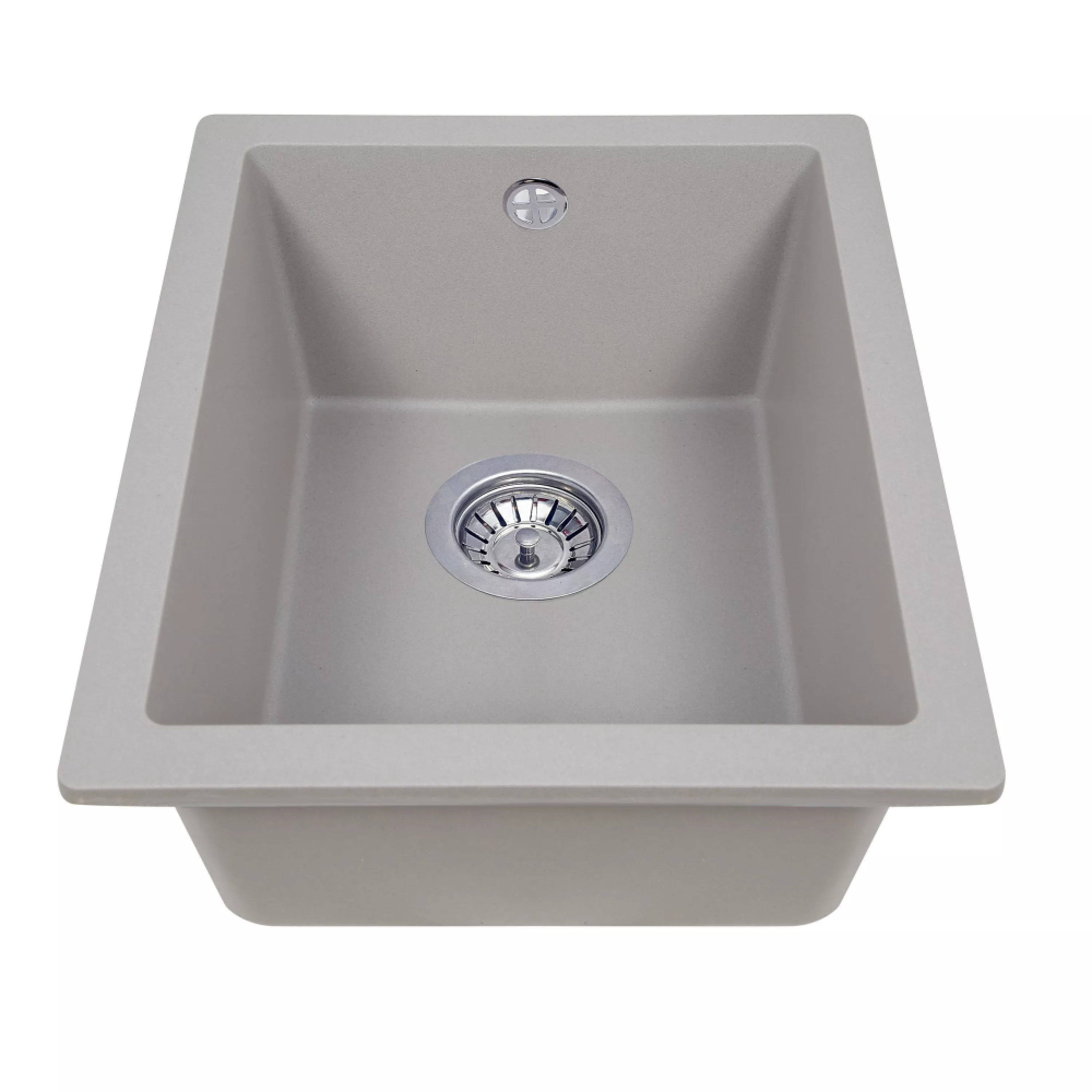 Perfelli 5902767151443 - зображення 2 Мийка кухонна гранітна Perfelli ESTO PGE 101-38 GREY METALLIC - зображення 2
