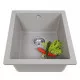 Perfelli 5902767151443 - зображення 3 Мийка кухонна гранітна Perfelli ESTO PGE 101-38 GREY METALLIC - зображення 3