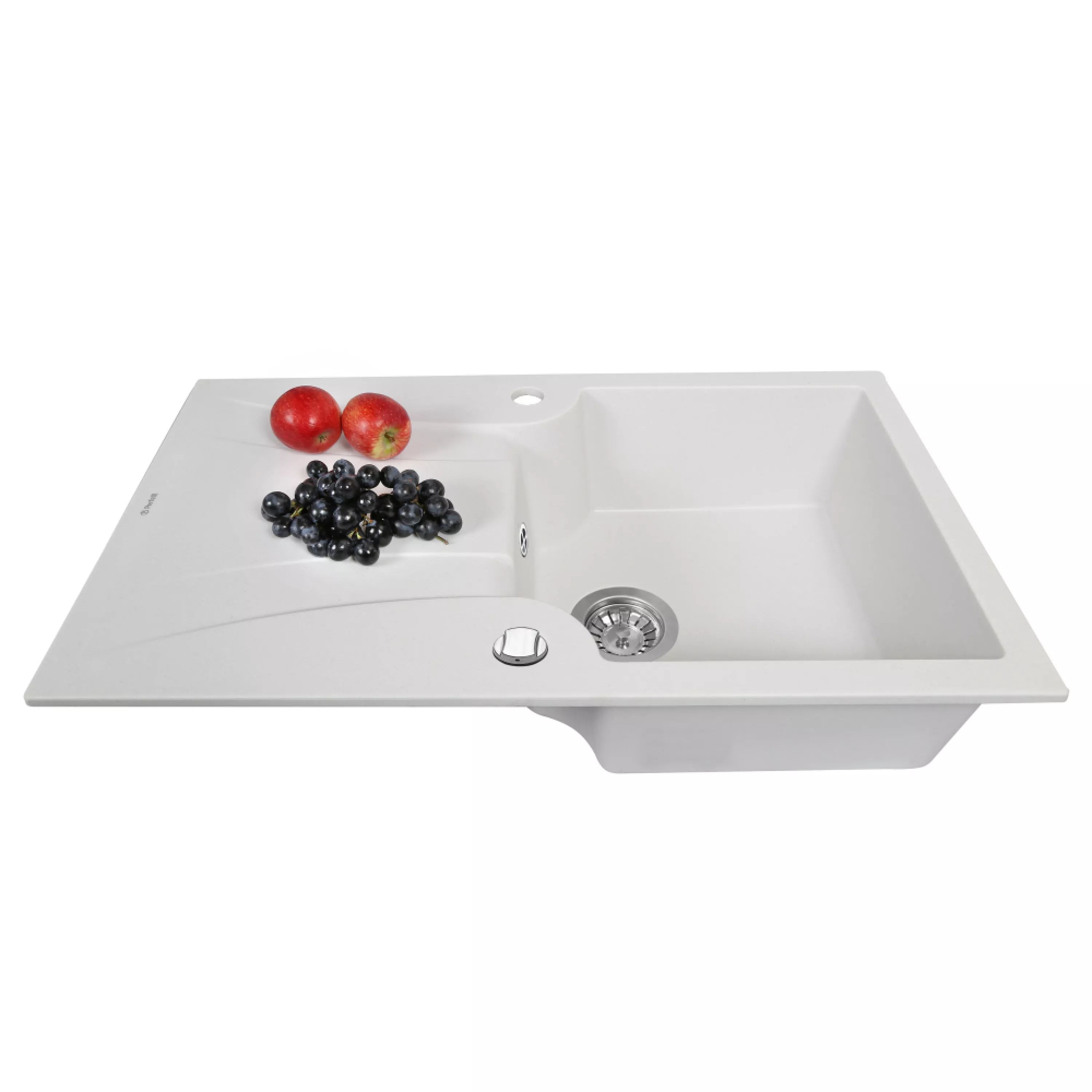 Perfelli 5902767150095 - зображення 3 Мийка кухонна гранітна Perfelli FELICINETTO PGF 114-78 WHITE - зображення 3