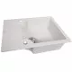 Perfelli 5902767150033 - зображення 2 Мийка кухонна гранітна Perfelli FELICITA PGF 134-60 WHITE - зображення 2