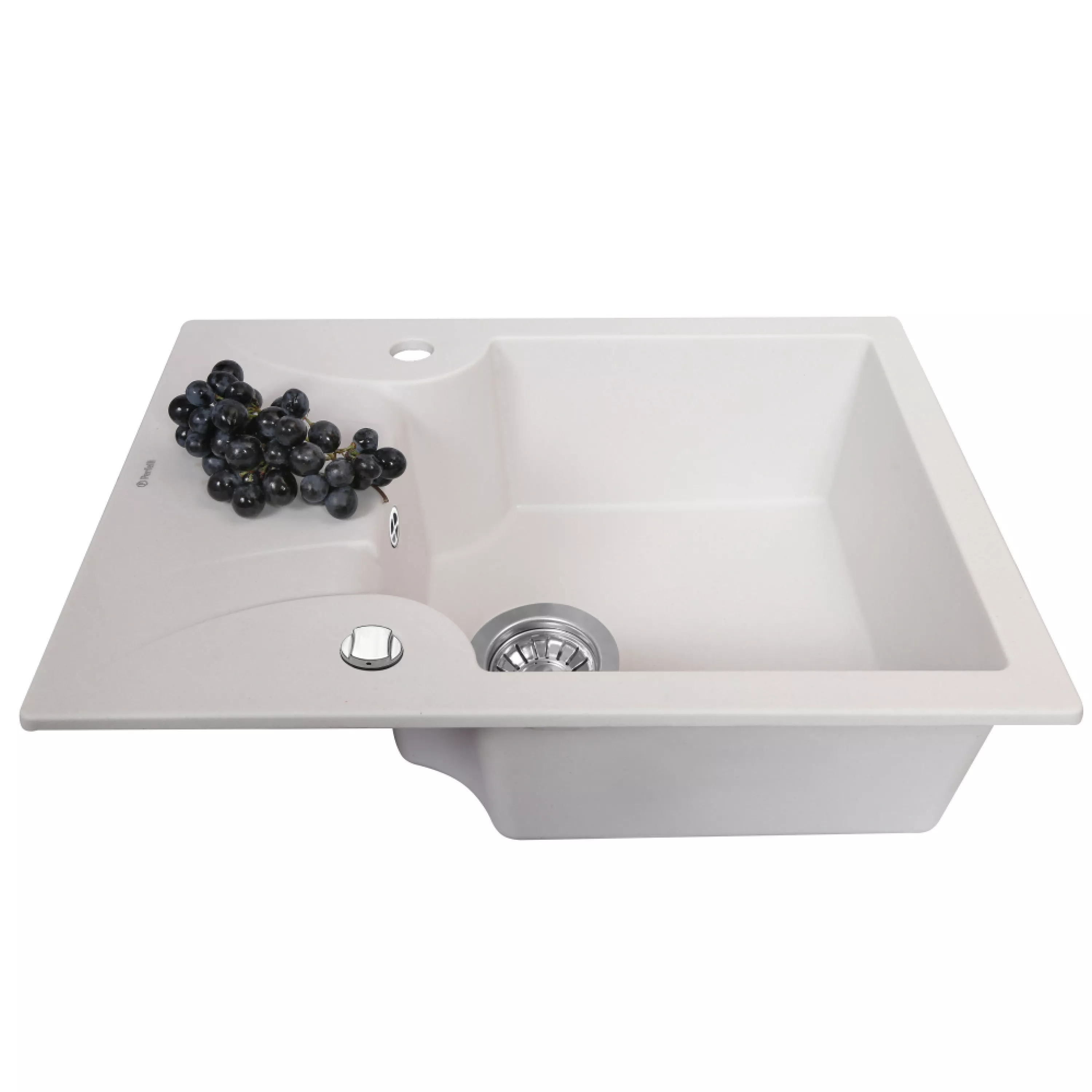Perfelli 5902767150033 - зображення 3 Мийка кухонна гранітна Perfelli FELICITA PGF 134-60 WHITE - зображення 3