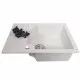 Perfelli 5902767150033 - зображення 3 Мийка кухонна гранітна Perfelli FELICITA PGF 134-60 WHITE - зображення 3