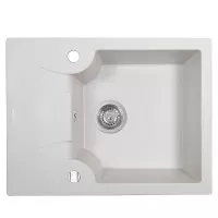 Мийка кухонна гранітна Perfelli FELICITA PGF 134-60 WHITE Мийка кухонна гранітна Perfelli FELICITA PGF 134-60 WHITE