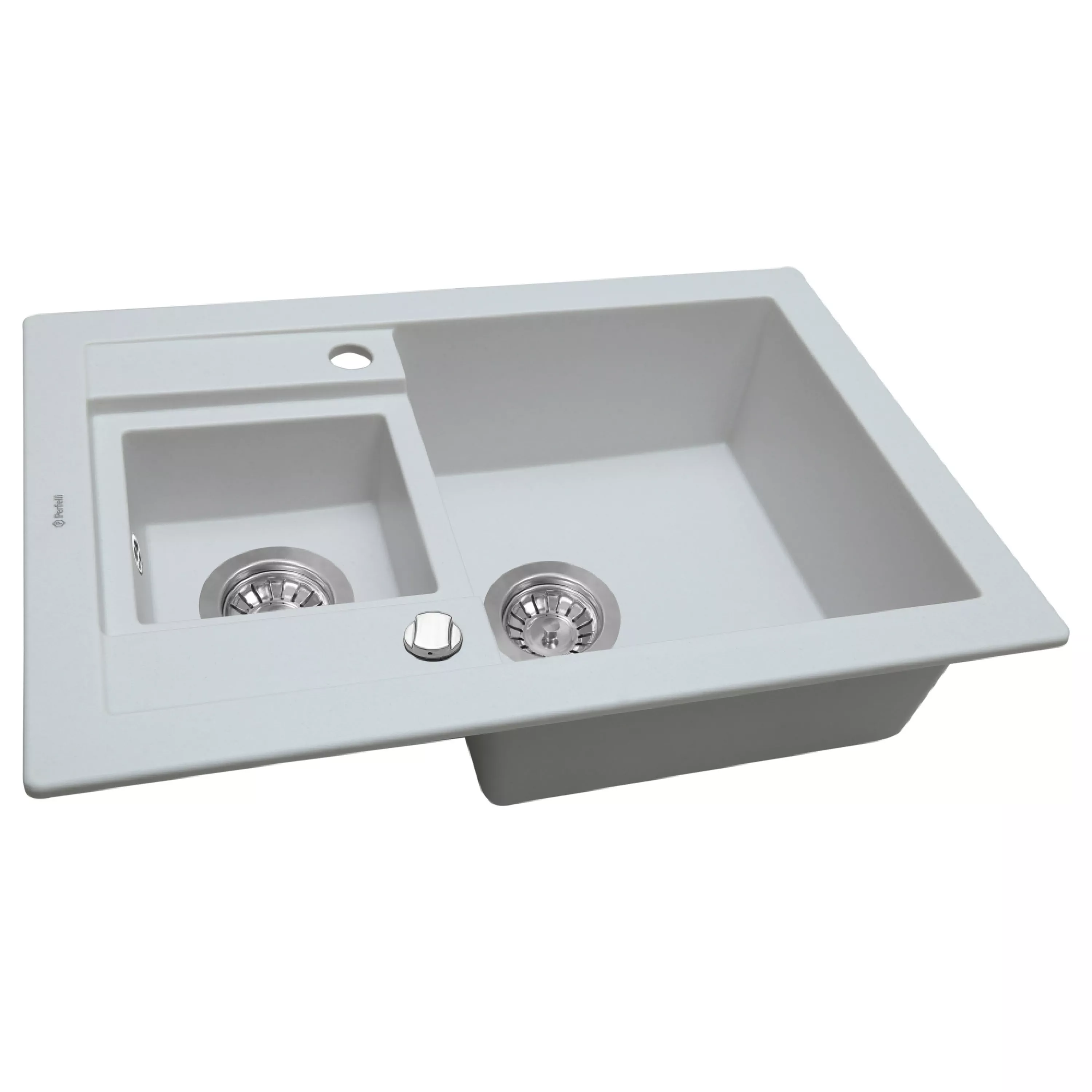 Perfelli 5902767151054 - зображення 2 Мийка кухонна гранітна Perfelli GRANZE PGG 506-67 WHITE - зображення 2