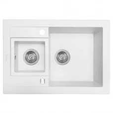 Мойка гранитная кухонная Perfelli GRANZE PGG 506-67 WHITE