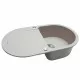 Perfelli 5902767150767 - зображення 2 Мийка кухонна гранітна Perfelli IZETTA OGI 114-78 LIGHT BEIGE - зображення 2