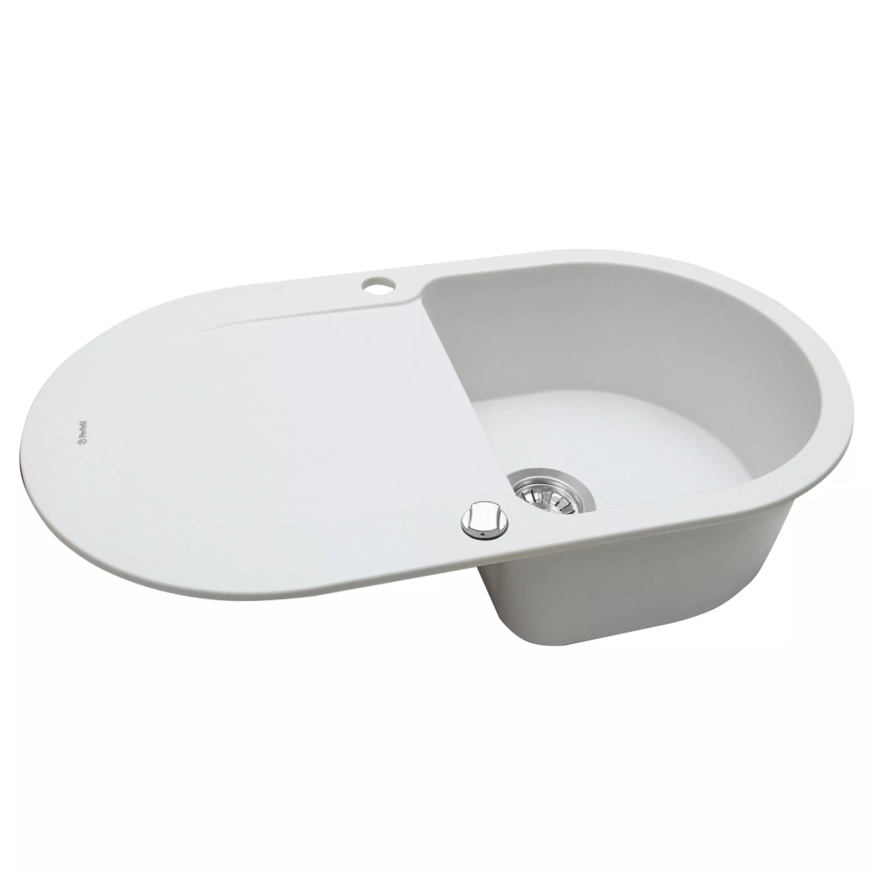 Мойка гранитная кухонная Perfelli IZETTA OGI 114-78 WHITE - зображення 2