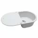 Мойка гранитная кухонная Perfelli IZETTA OGI 114-78 WHITE - зображення 2