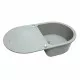 Perfelli 5902767150781 - зображення 2 Мийка кухонна гранітна Perfelli IZETTA OGI 1141-78 GREY METALLIC - зображення 2
