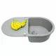 Perfelli 5902767150781 - зображення 3 Мийка кухонна гранітна Perfelli IZETTA OGI 1141-78 GREY METALLIC - зображення 3