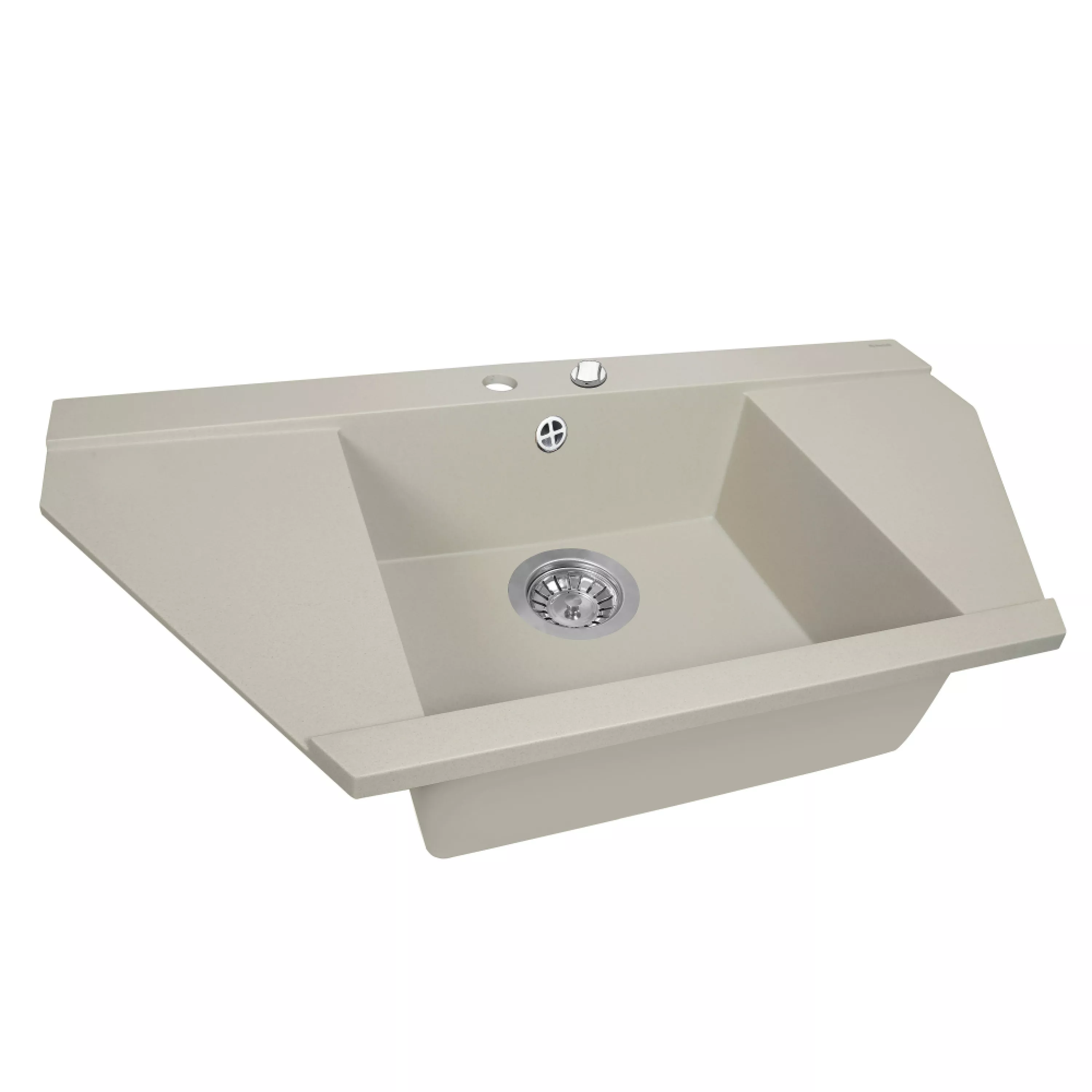 Мойка гранитная кухонная Perfelli MAJESTIC TGM 125-96 LIGHT BEIGE - зображення 2