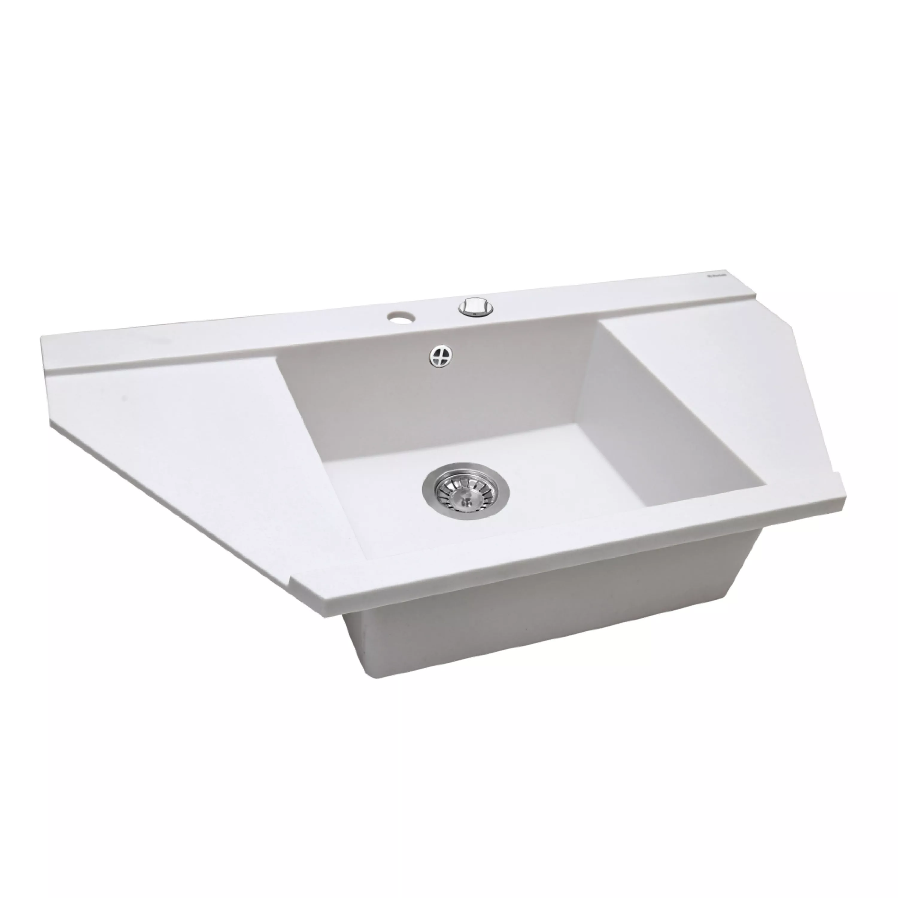 Мойка гранитная кухонная Perfelli MAJESTIC TGM 125-96 WHITE - зображення 2