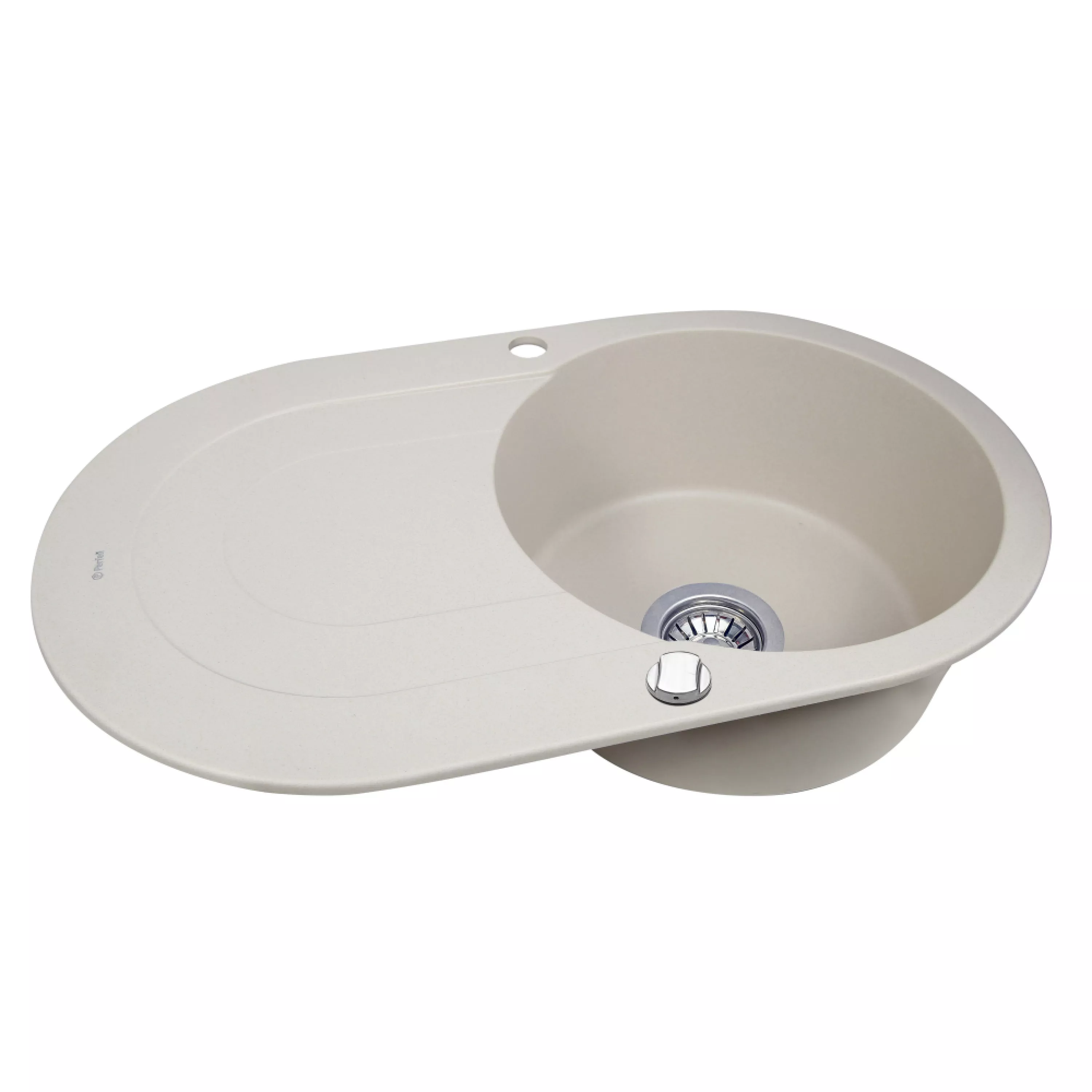 Perfelli 5902767151184 - зображення 2 Мийка кухонна гранітна Perfelli ORVIETTO OGO 114-78 LIGHT BEIGE - зображення 2