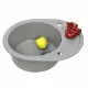 Мойка гранитная кухонная Perfelli PRIMO OGP 1351-58 GREY METALLIC - зображення 3