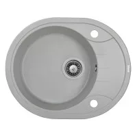 Мийка кухонна гранітна Perfelli PRIMO OGP 1351-58 GREY METALLIC
