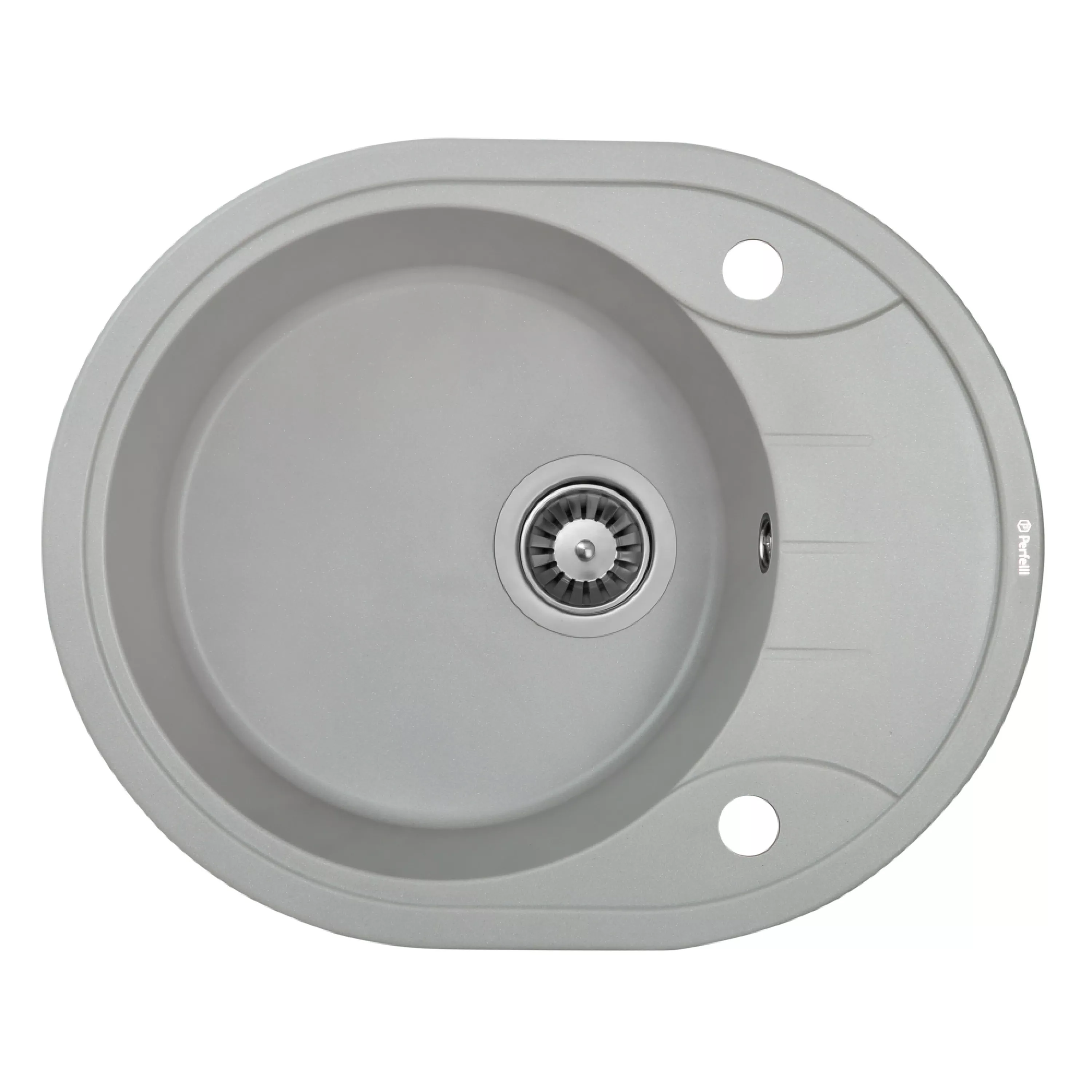 Мойка гранитная кухонная Perfelli PRIMO OGP 1351-58 GREY METALLIC - зображення 1