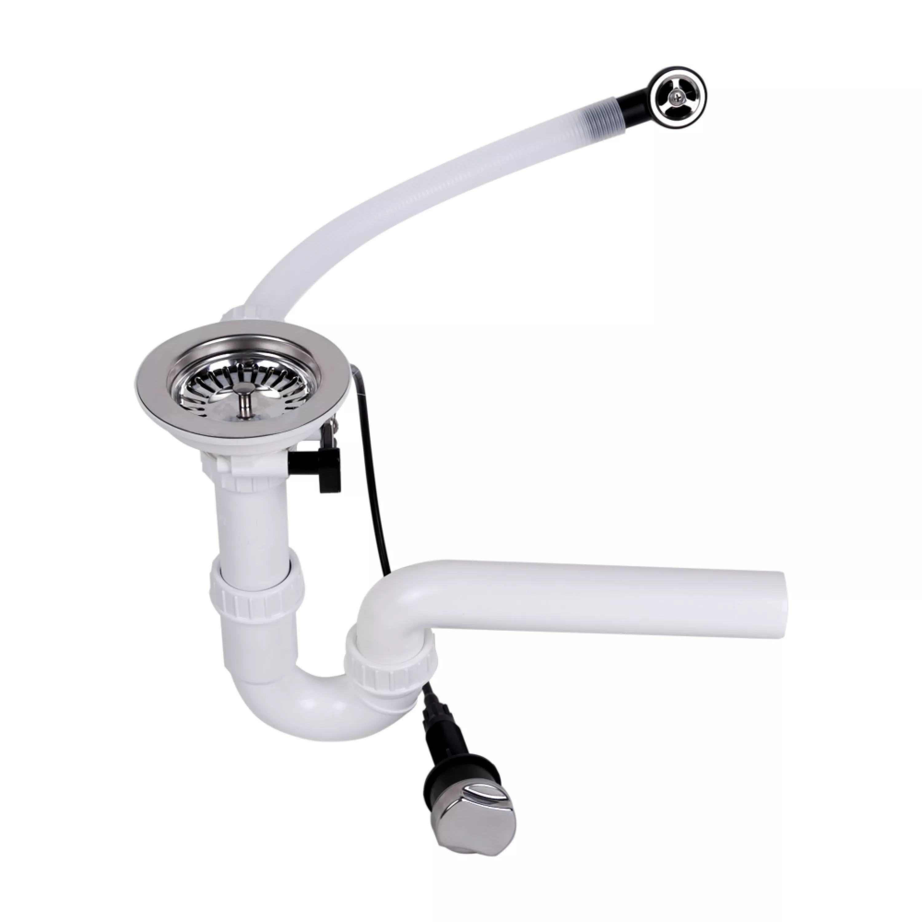 Мойка гранитная кухонная Perfelli RIVIERA PGR 114-86 WHITE - зображення 4