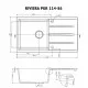 Мойка гранитная кухонная Perfelli RIVIERA PGR 114-86 WHITE - зображення 6