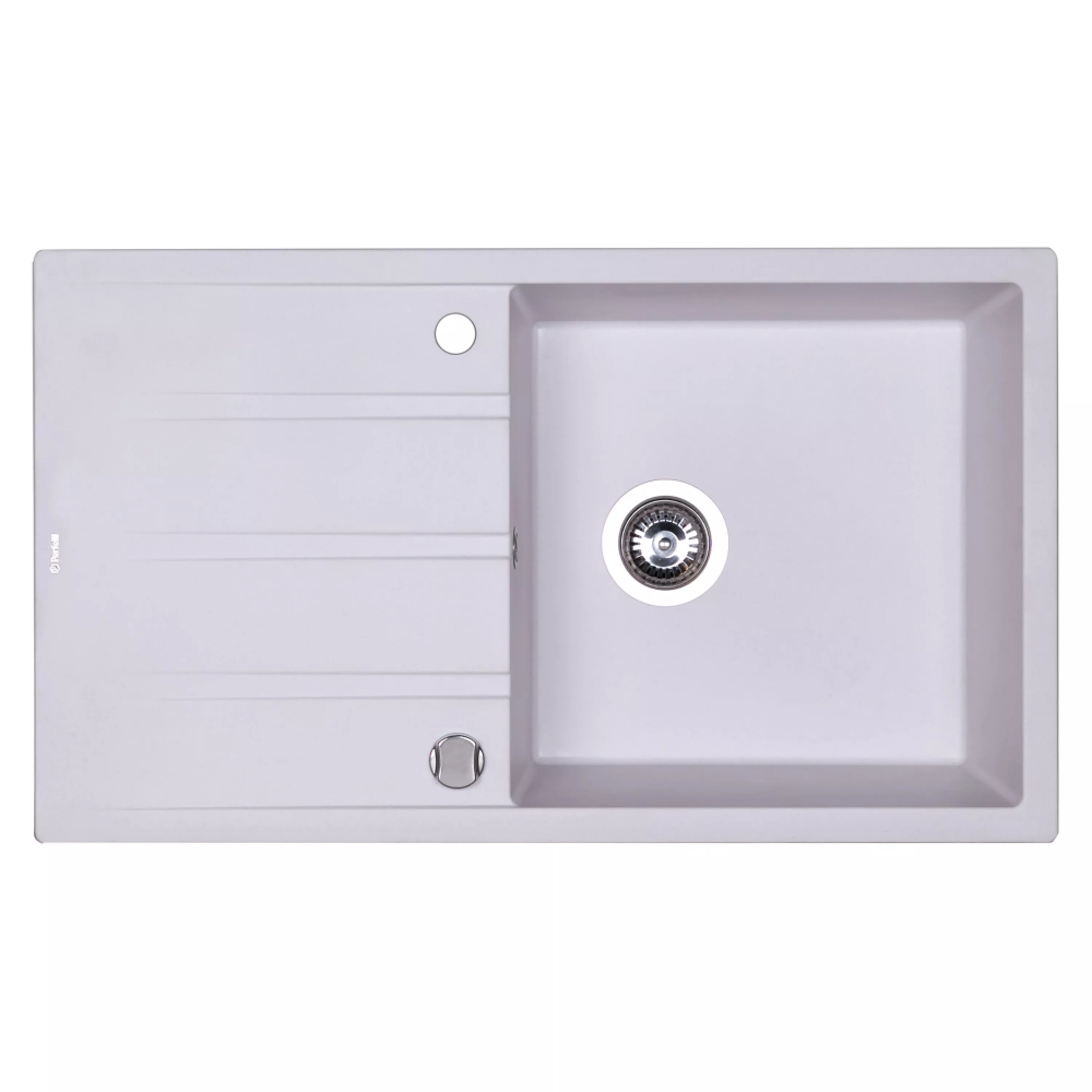 Мойка гранитная кухонная Perfelli RIVIERA PGR 114-86 WHITE - зображення 1