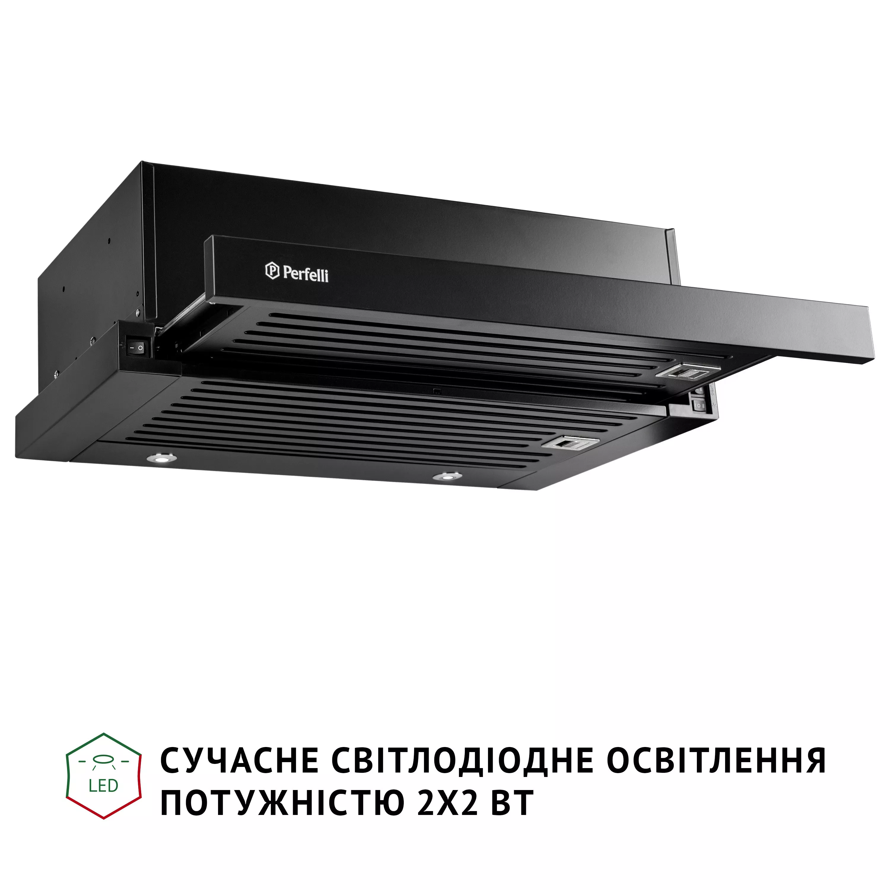 Вытяжка телескопическая PERFELLI ISEO 6IMF NERO - зображення 4