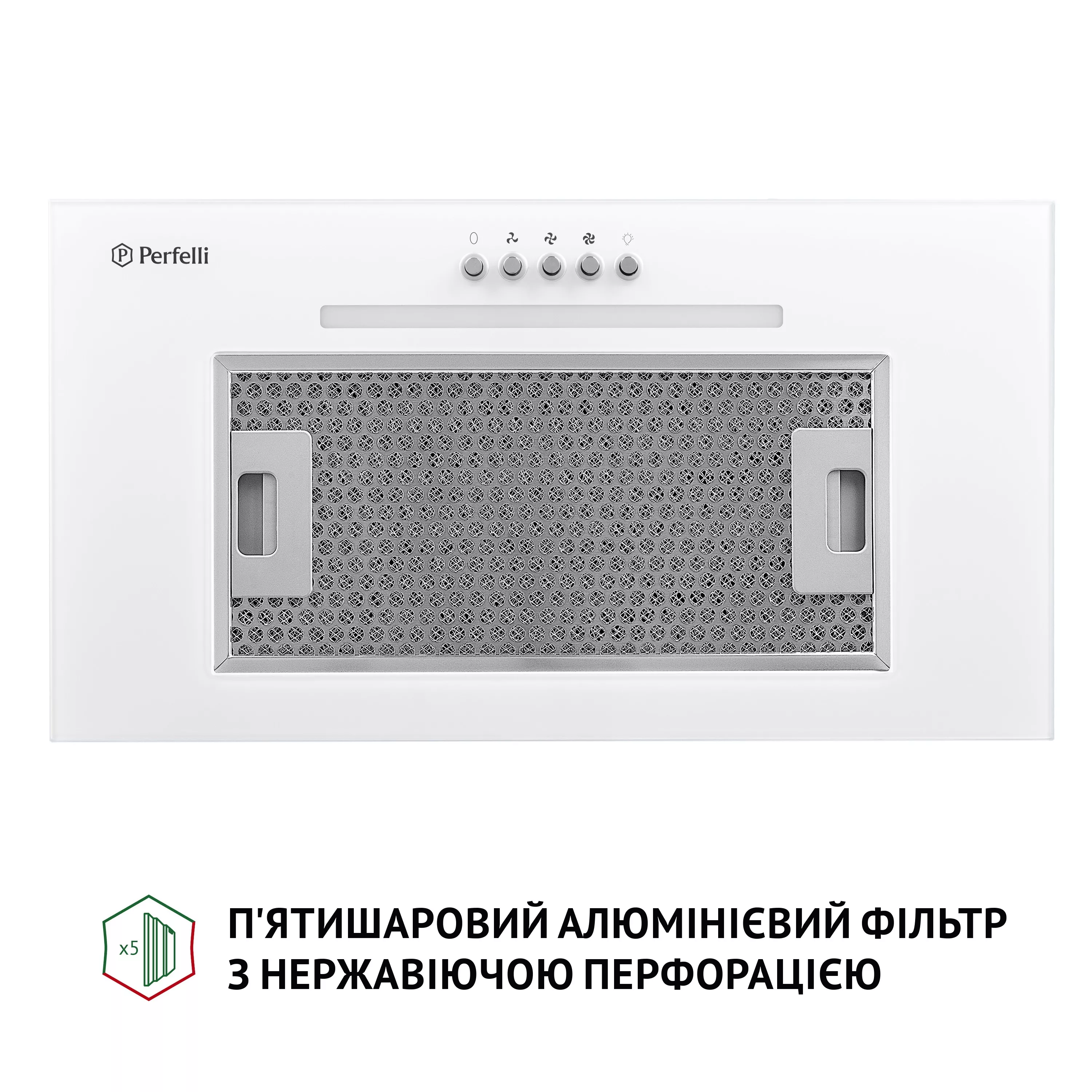 Вытяжка полновстраиваемая Perfelli BI 5256 WH 700 LED - зображення 5
