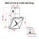 Вытяжка декоративная наклонная Perfelli DNS 67143 B 1100 BL LED Strip - зображення 9