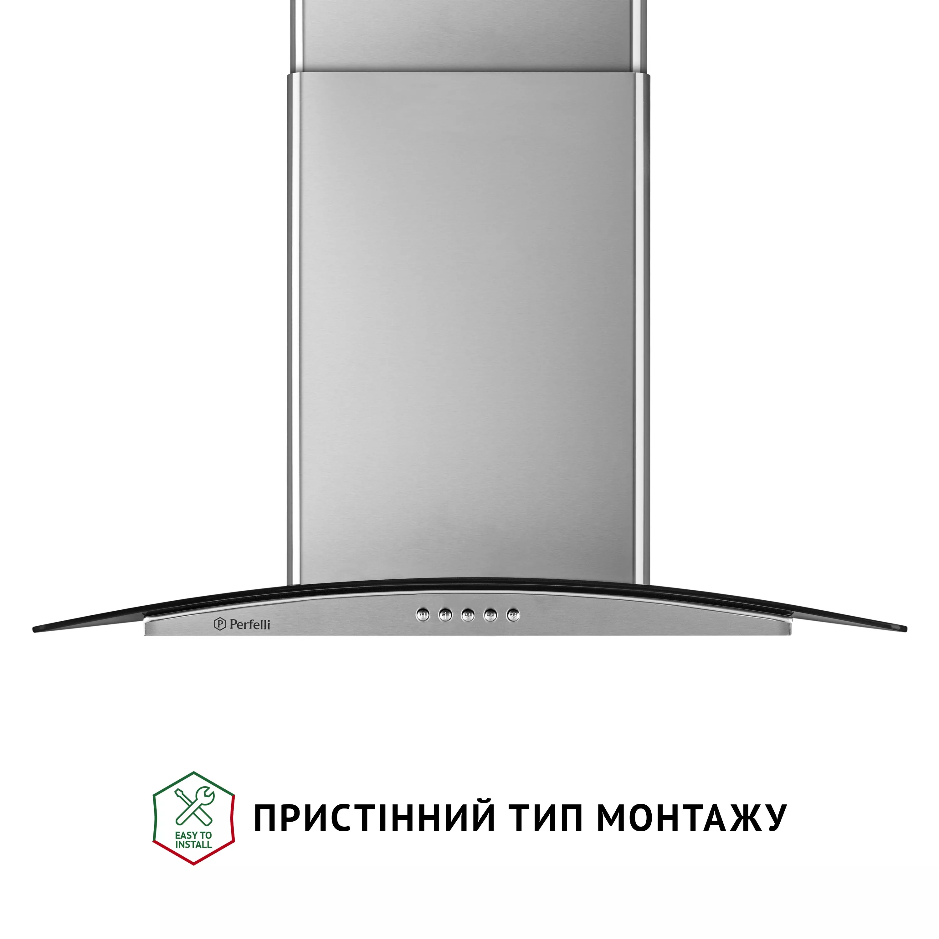 Вытяжка декоративная со стеклом Perfelli GRASSI 6HMX INOX - зображення 2