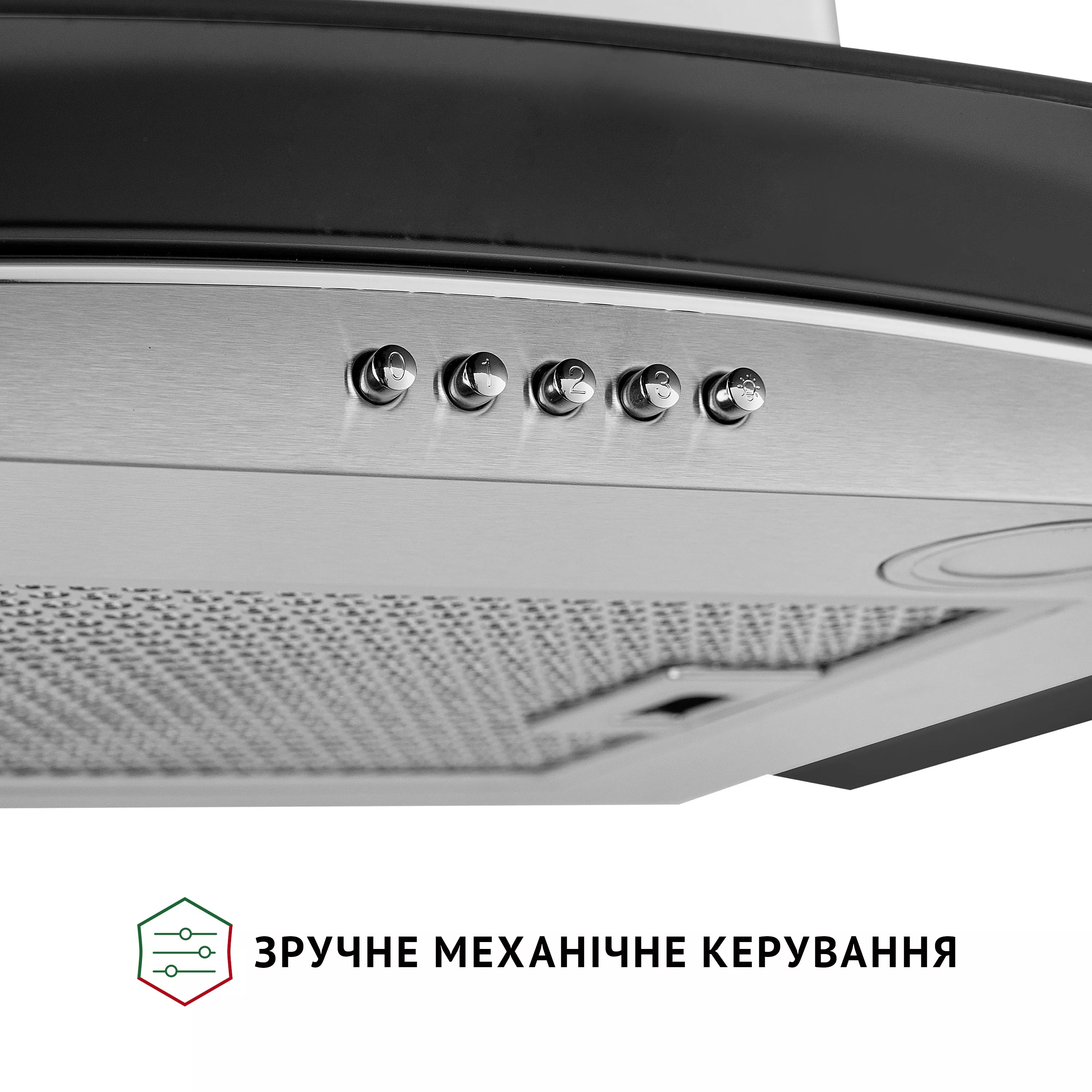 Вытяжка декоративная со стеклом Perfelli GRASSI 6HMX INOX - зображення 6