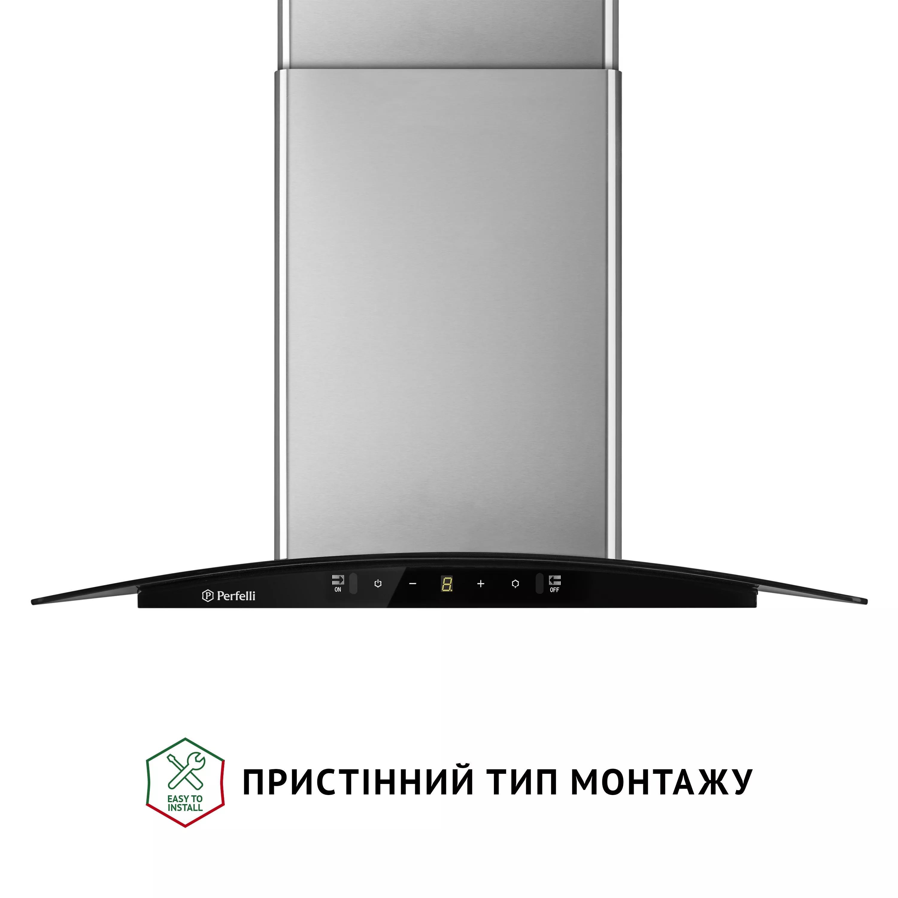 Декоративная вытяжка со стеклом Perfelli GRASSI 6PWX INOX - зображення 2