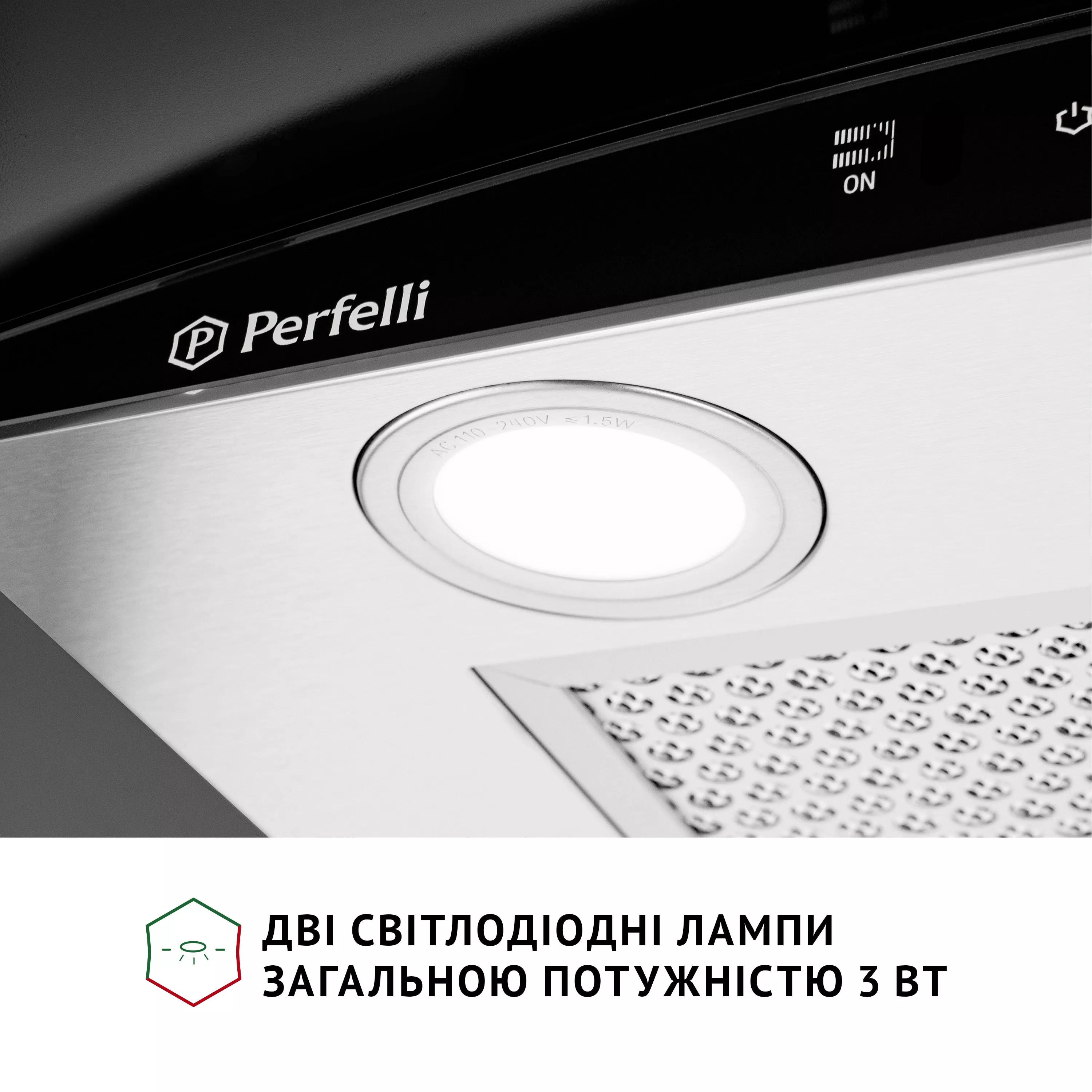 Декоративная вытяжка со стеклом Perfelli GRASSI 6PWX INOX - зображення 5