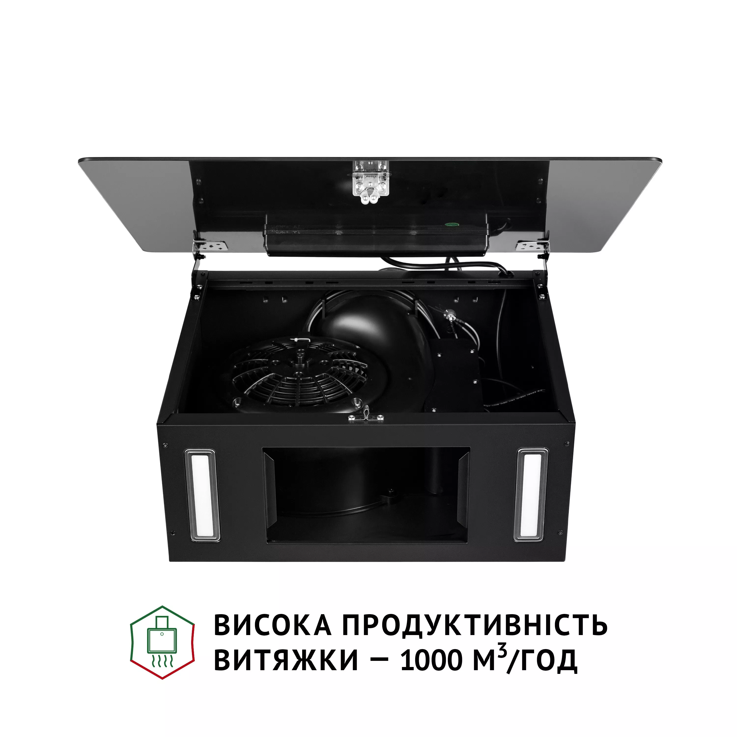 Perfelli 5902767159814 - зображення 11 Витяжка декоративна похила Perfelli PIANO NERO - зображення 11