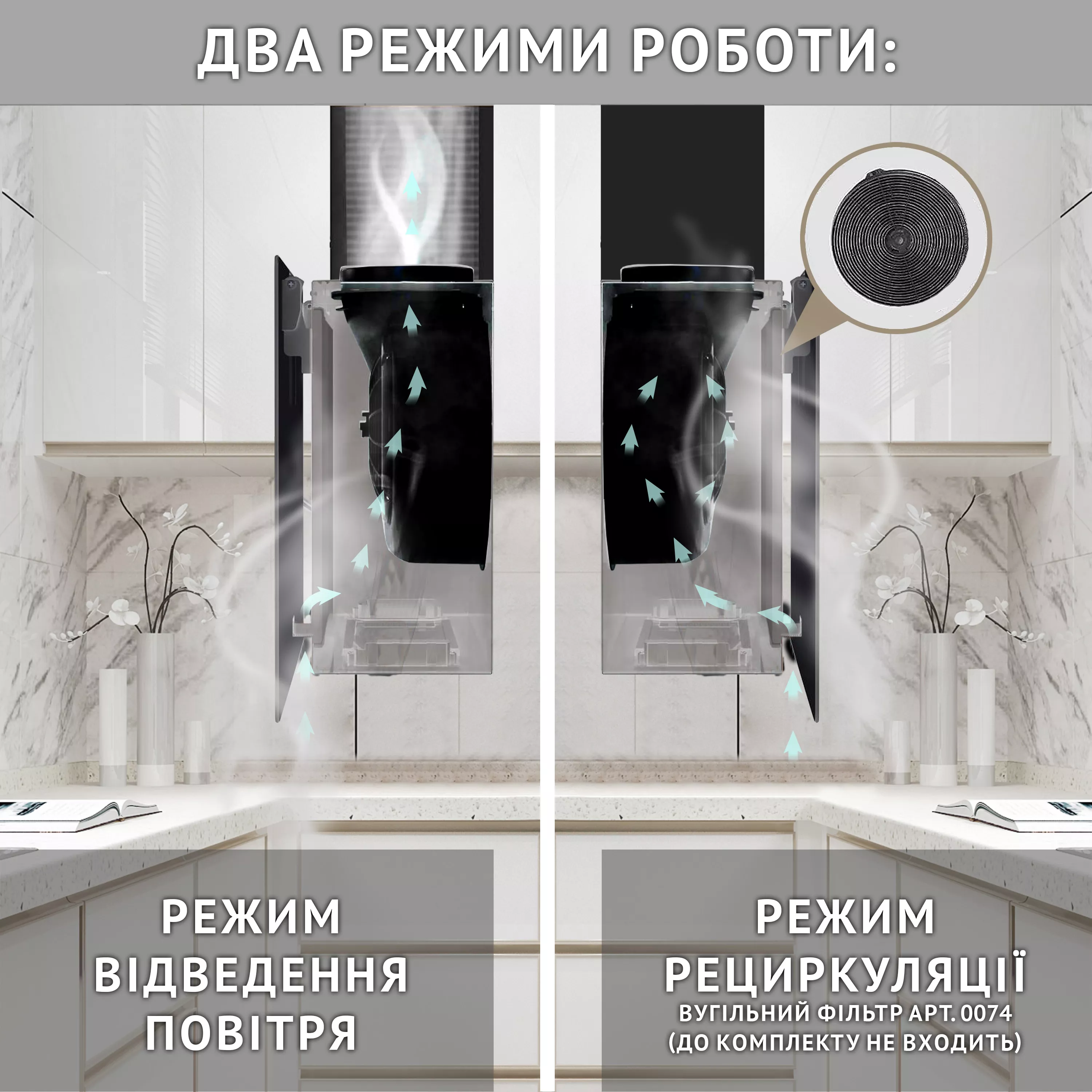 Perfelli 5902767159814 - зображення 12 Витяжка декоративна похила Perfelli PIANO NERO - зображення 12