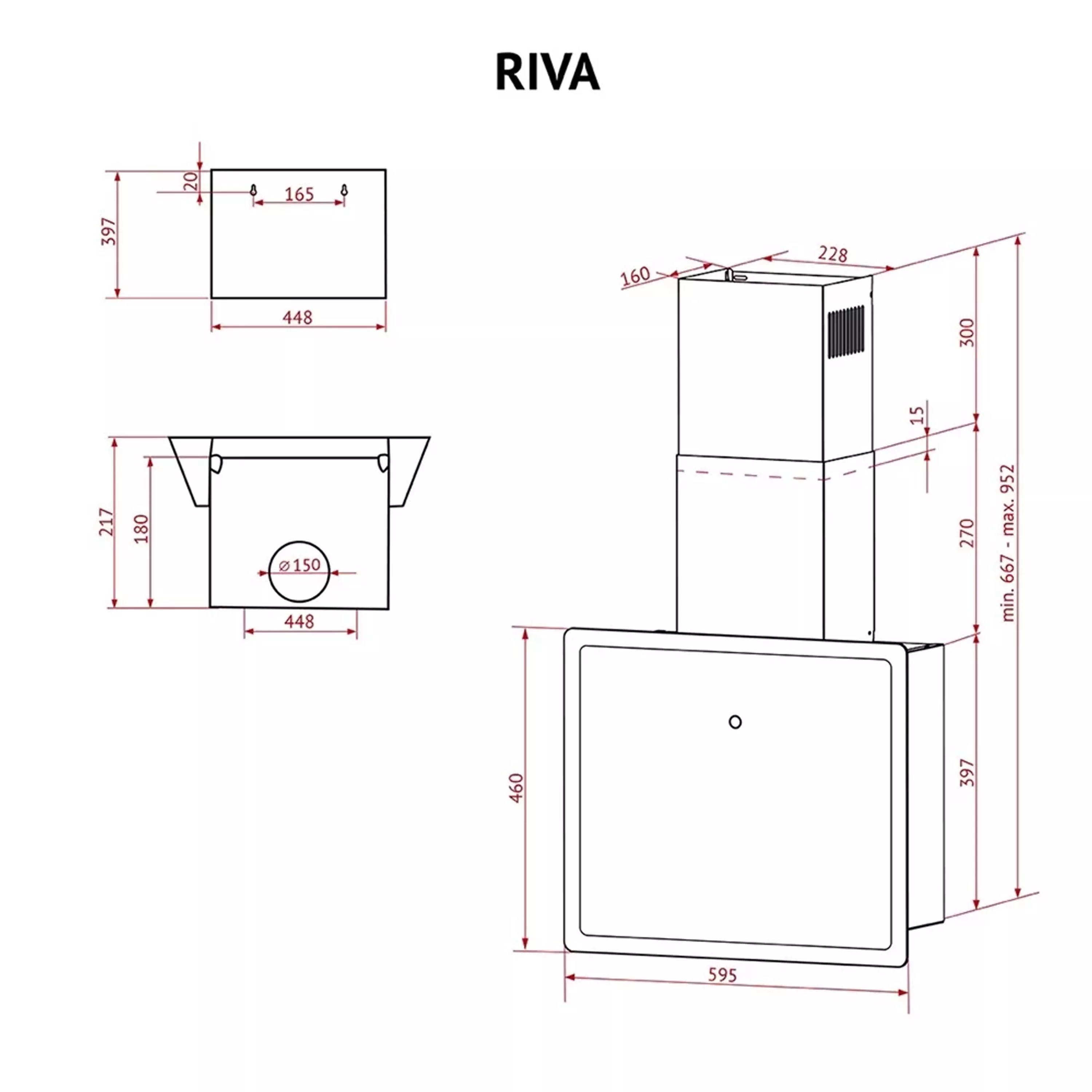 Perfelli 5902767159845 - зображення 14 Вытяжка декоративная наклонная Perfelli RIVA BIANCA - зображення 14