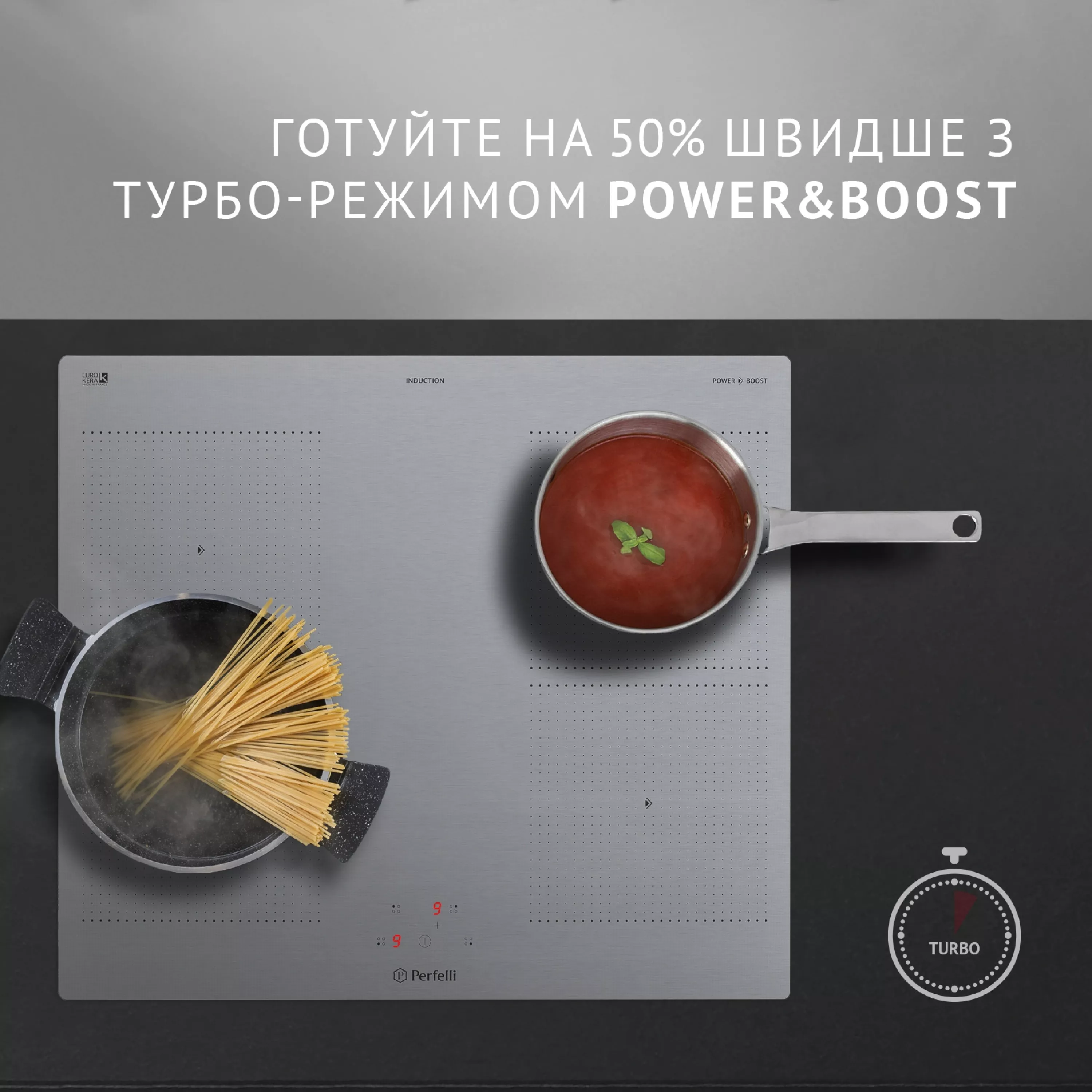 Поверхность индукционная Perfelli HI 674 GR - зображення 4